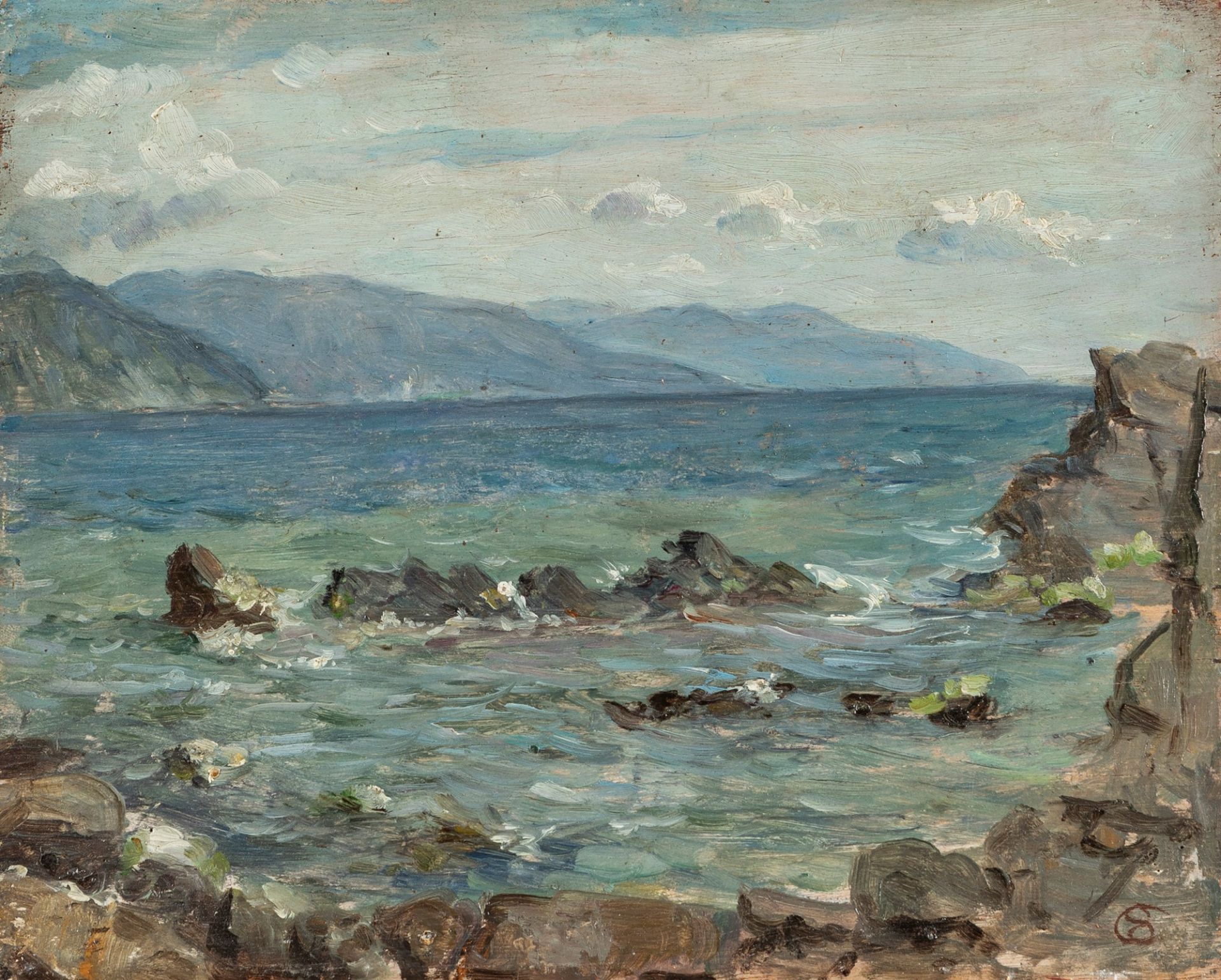 Casimiro Ottone (Vigevano 1856-1942) - Marine landscape