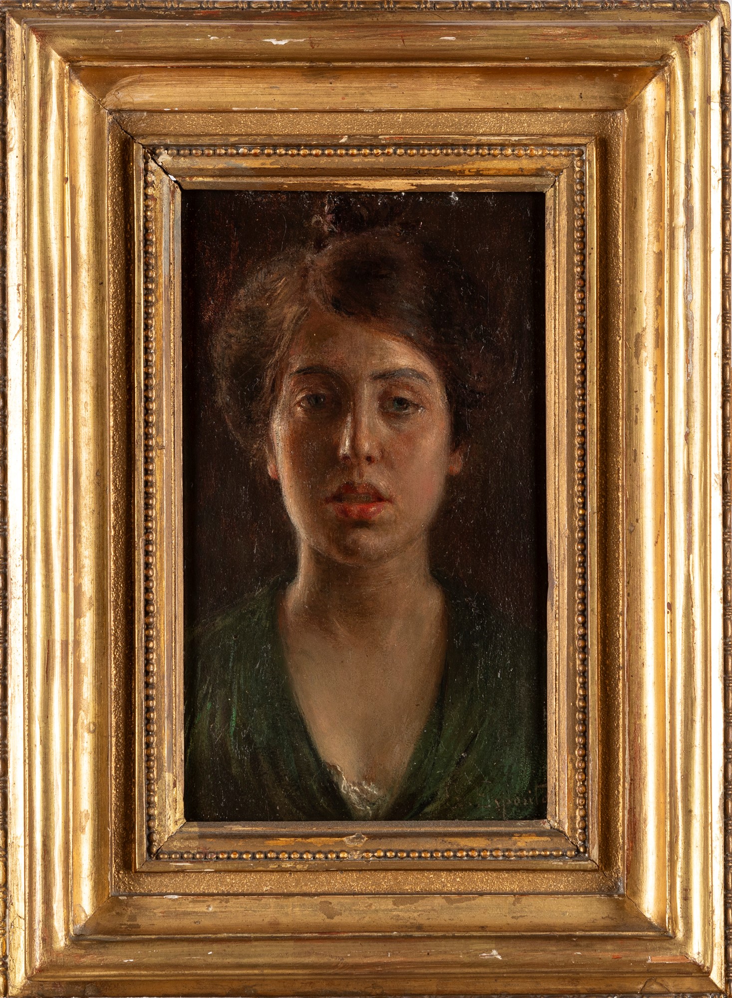 Gaetano Esposito (Salerno 1858-Sala Consilina 1911) - Portrait of a young woman - Image 3 of 4