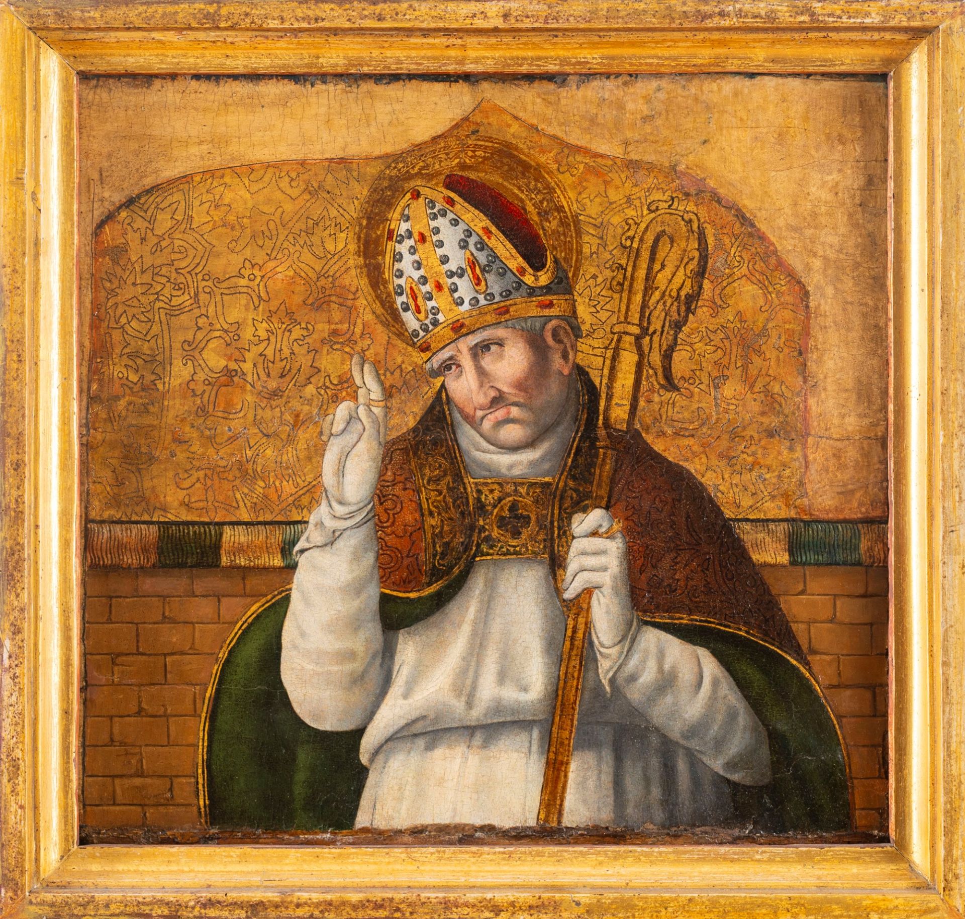 School of Southern Italy, late fifteenth century - early sixteenth century - Saint Augustine - Bild 2 aus 3