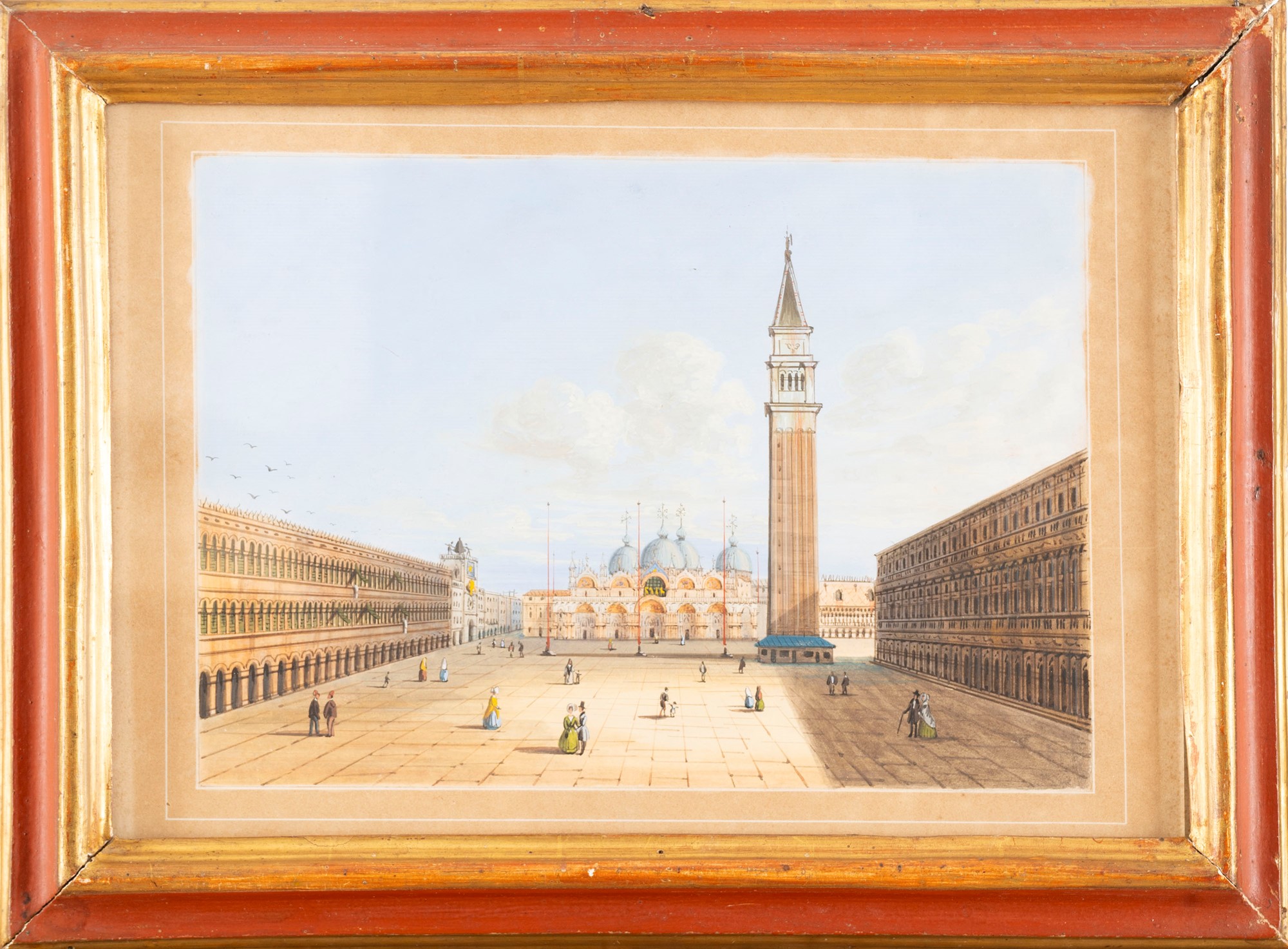 Venetian school, nineteenth century - Venice, Piazza San Marco; and Venice, San Marco Basin - Image 3 of 7
