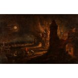 Flemish artist active in Italy, late seventeenth century - early eighteenth century - Night scene wi