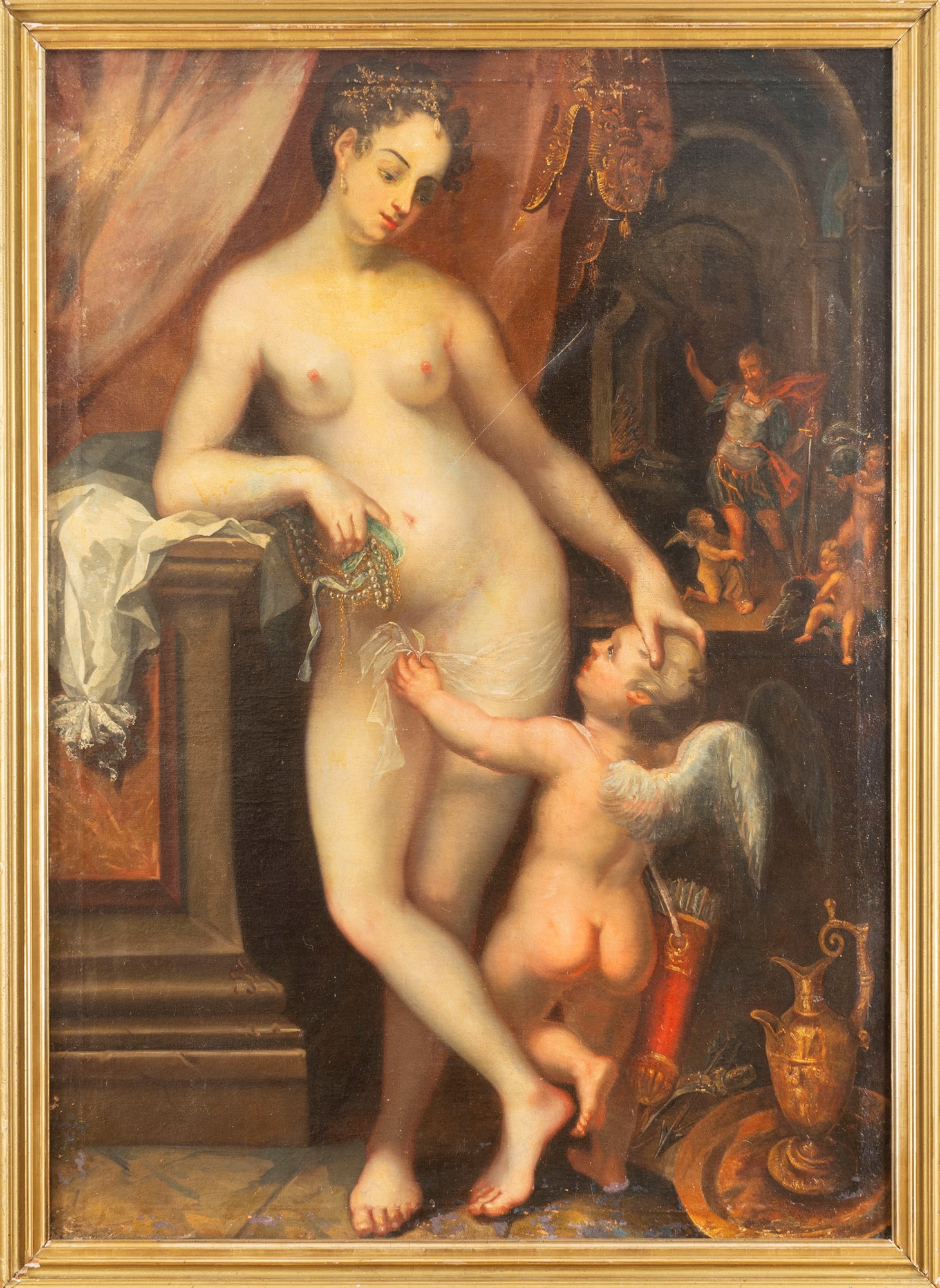 Flemish School, late sixteenth century - early seventeenth century - Venus, Mars and Cupid - Image 2 of 3