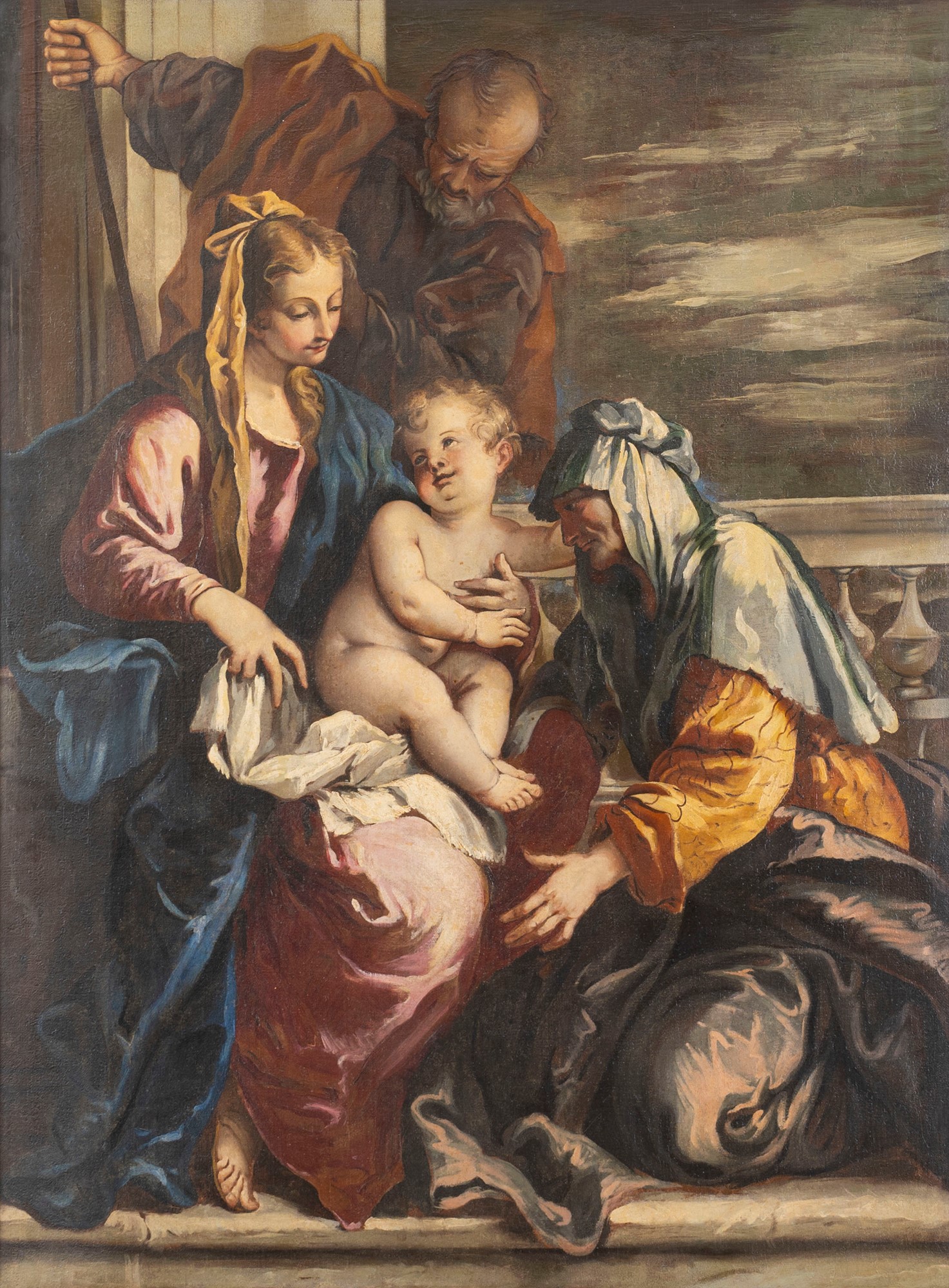 Venetian school, eighteenth century - Holy Family with Saint Anne