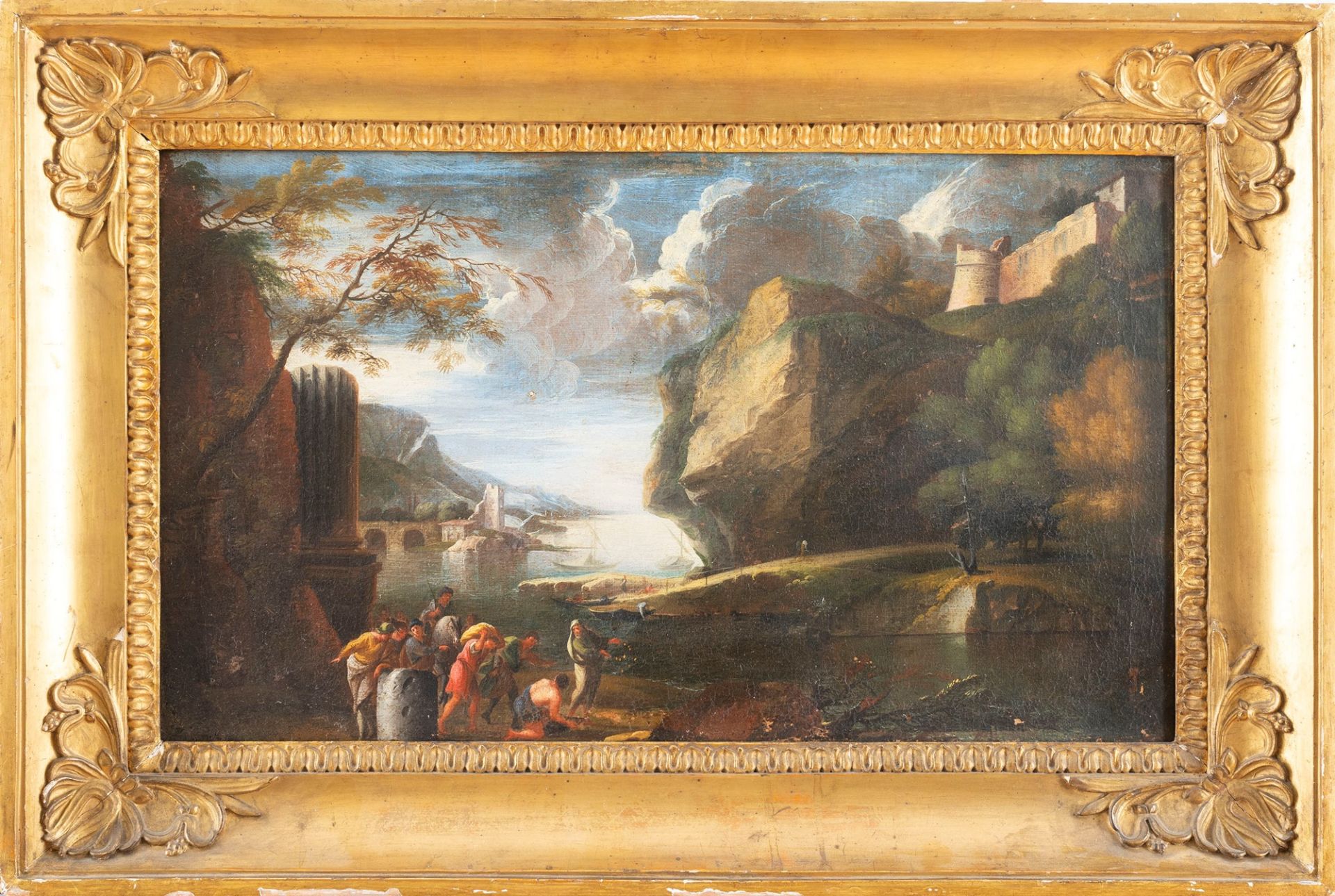 Neapolitan school, XVII century - Two river landscapes with rocky mountains - Bild 6 aus 7