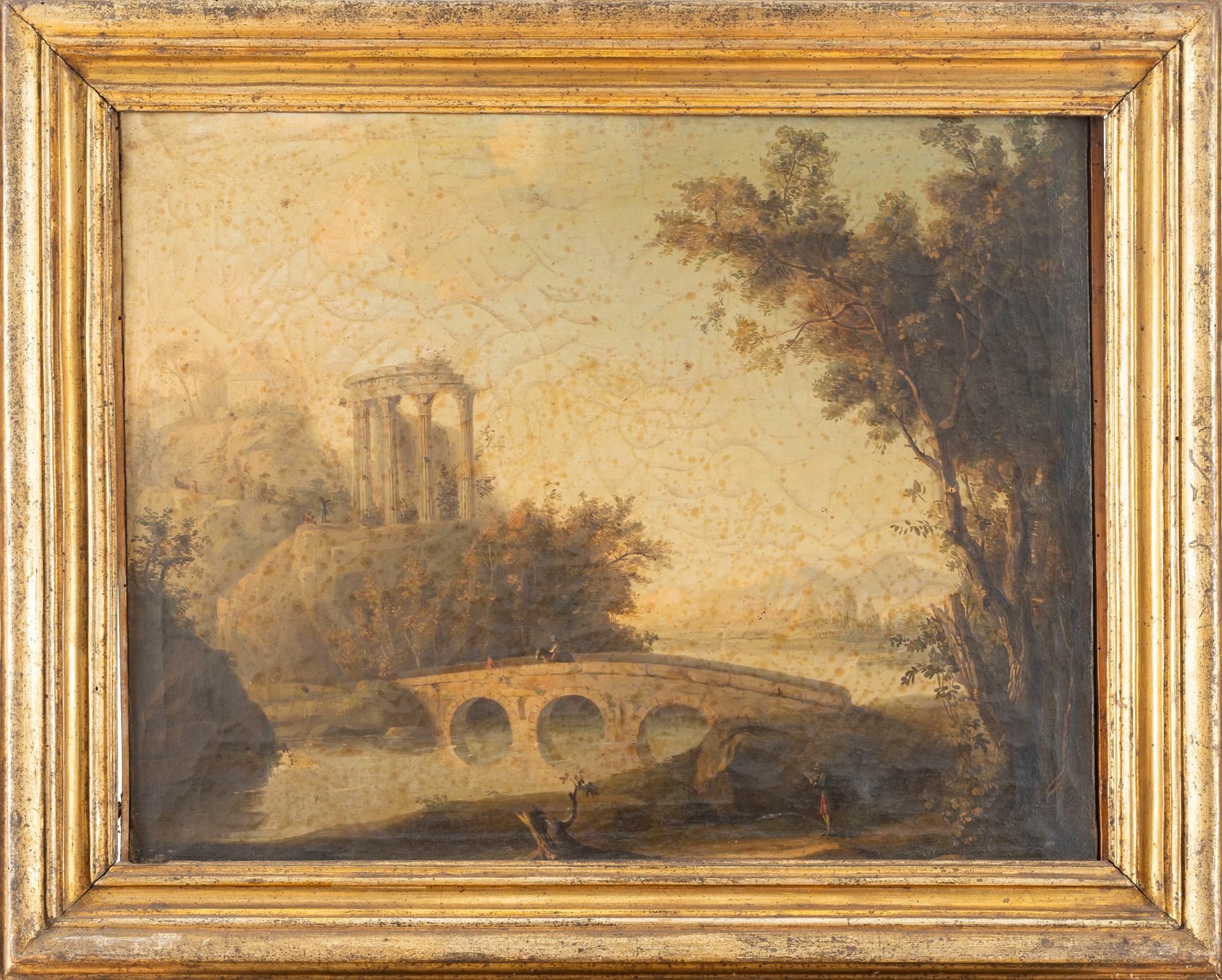 Italian school, late eighteenth century - early nineteenth century - Two Arcadian landscapes with by - Image 6 of 7