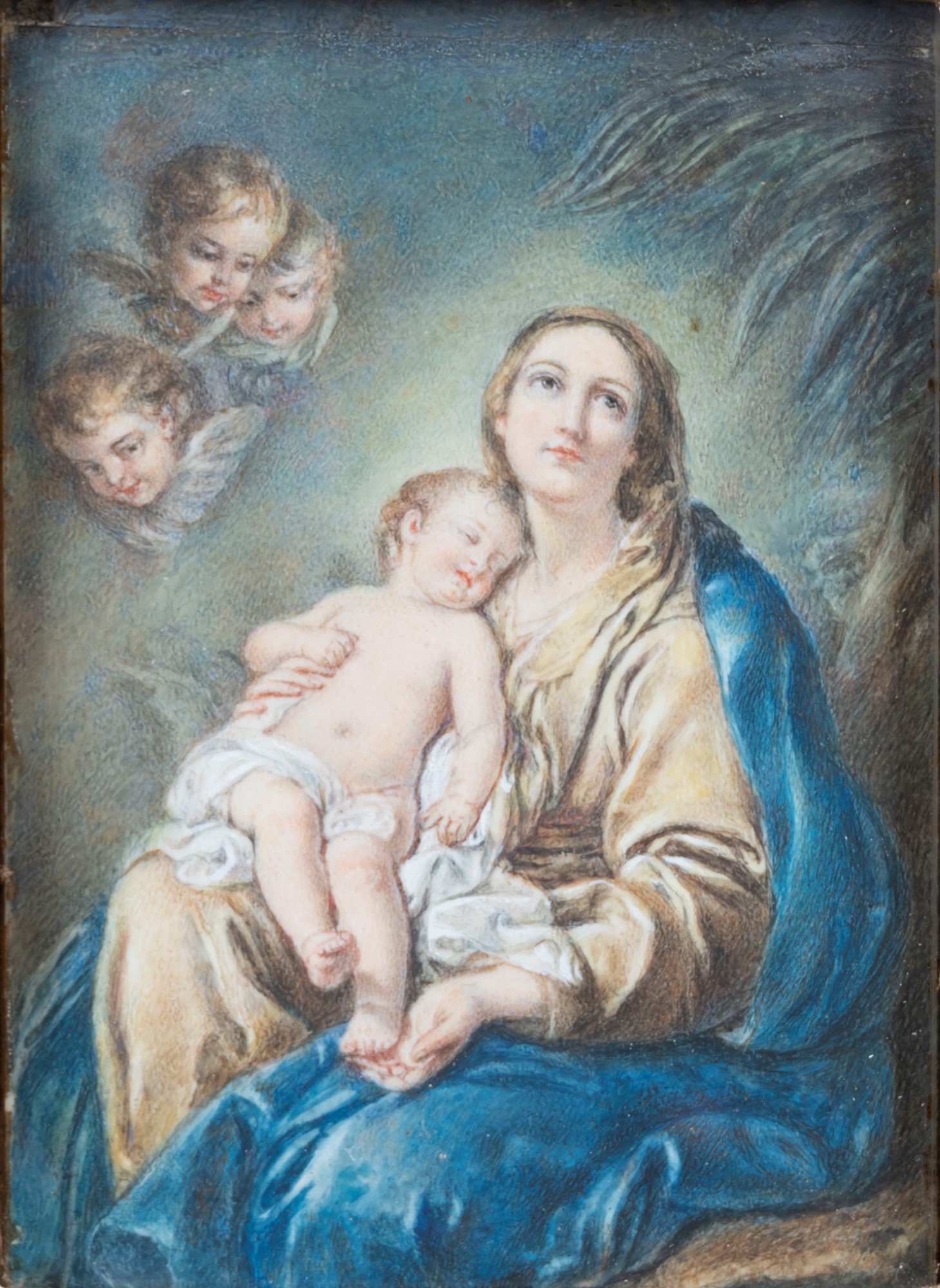Italian School, XIX Century - Madonna with Child and angels - Image 2 of 3