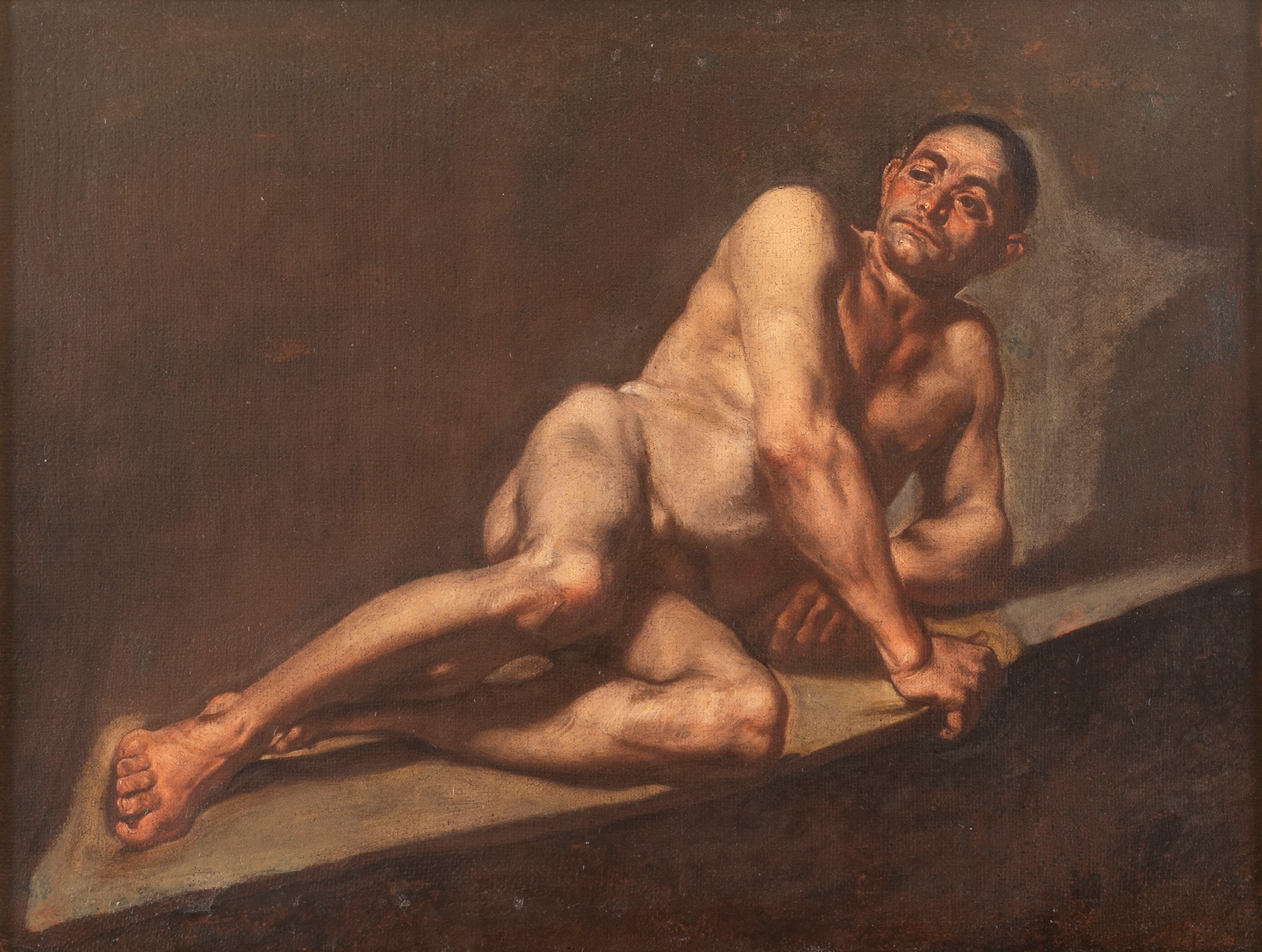 Neapolitan school, eighteenth century - Study of a male nude