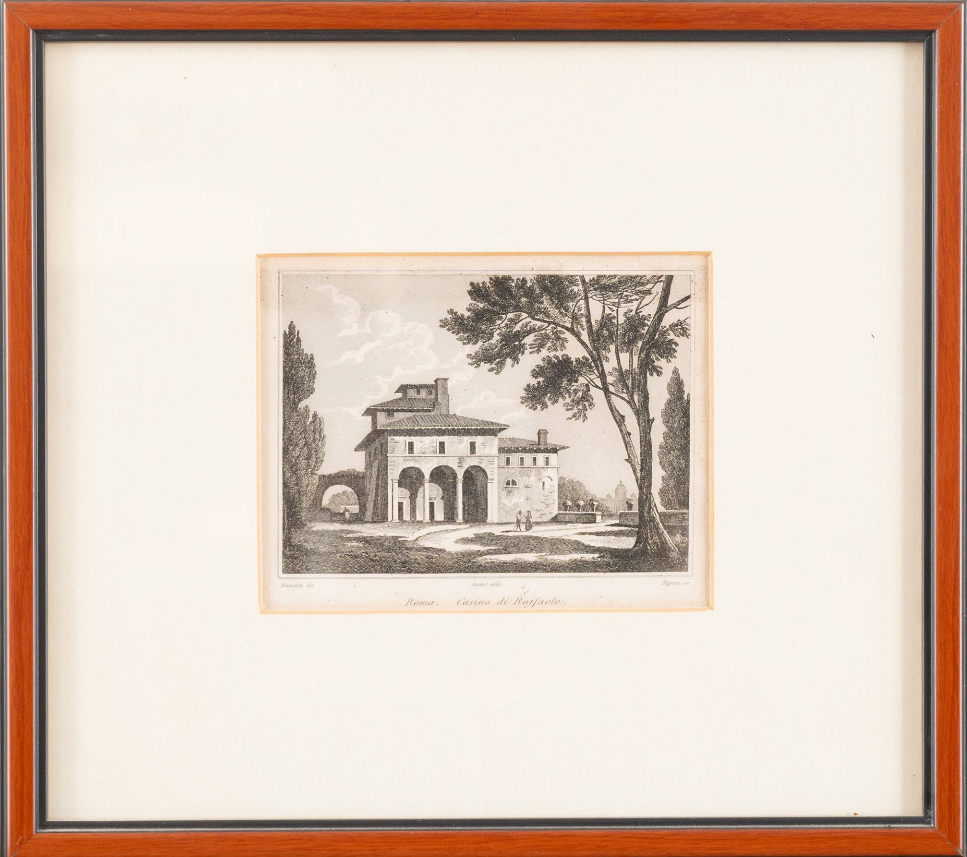 Jules-Frédéric Bouchet (Parigi 1799-1860) - Two prints depicting Villa Pia in Vaticano and the Casi - Bild 3 aus 6