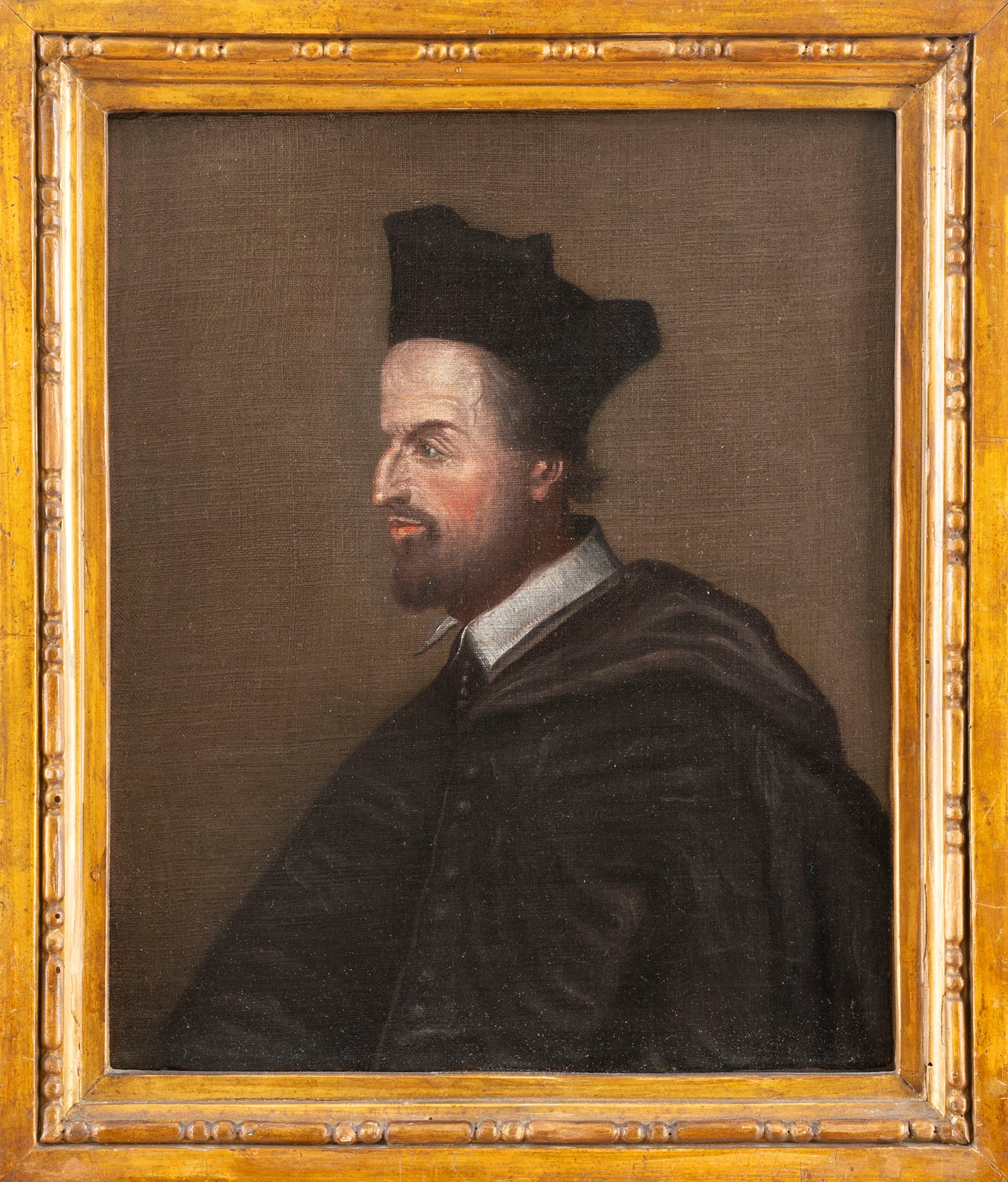 French school, XVII century - Half-length portrait of Cornelio Giansenio in profile - Image 2 of 3