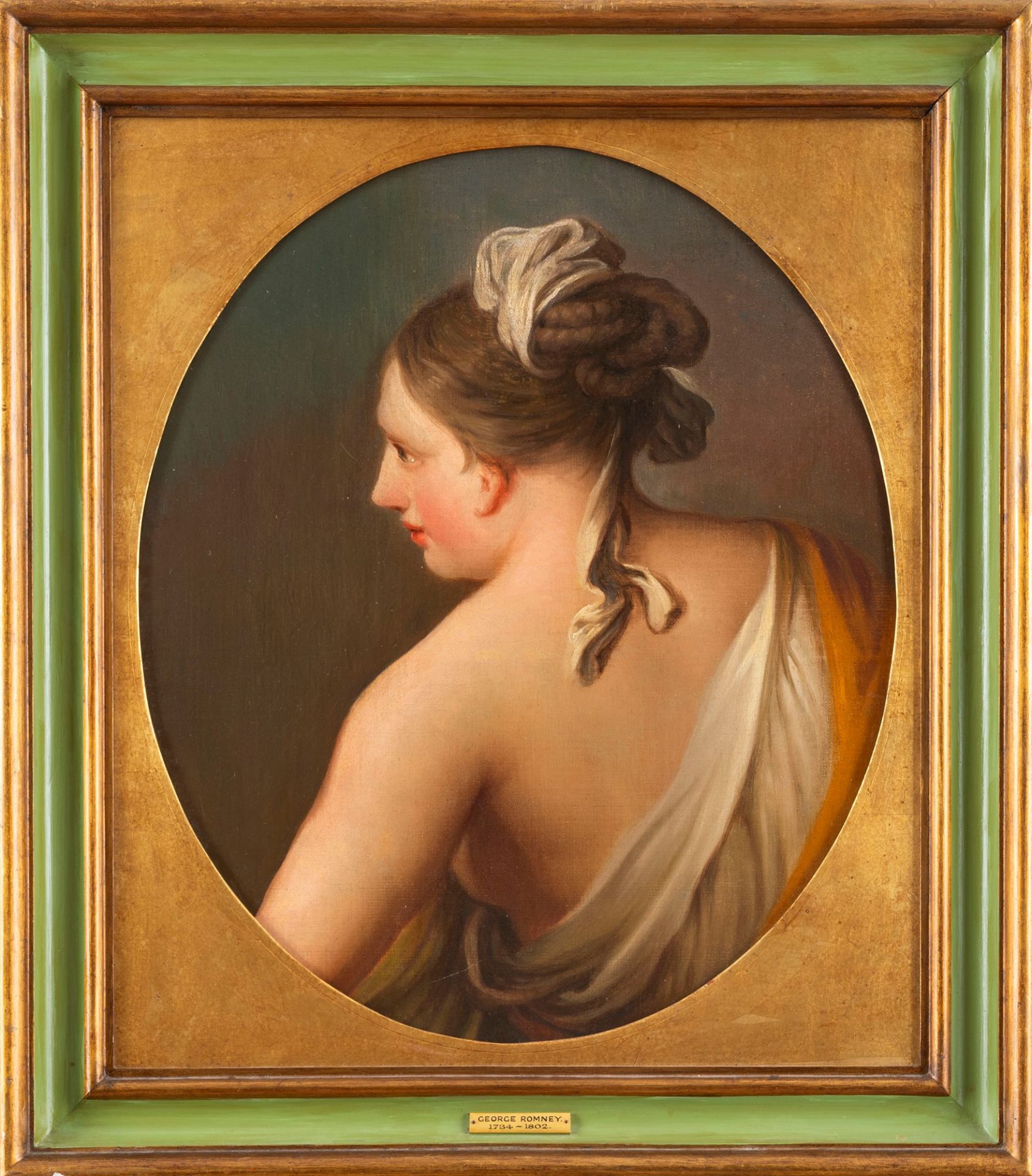 English school, late eighteenth century - early nineteenth century - Young woman from behind - Bild 2 aus 3