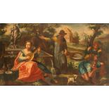 Flemish painter active in Italy, seventeenth century - Allegorical scene with noblewoman playing the