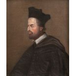 French school, XVII century - Half-length portrait of Cornelio Giansenio in profile