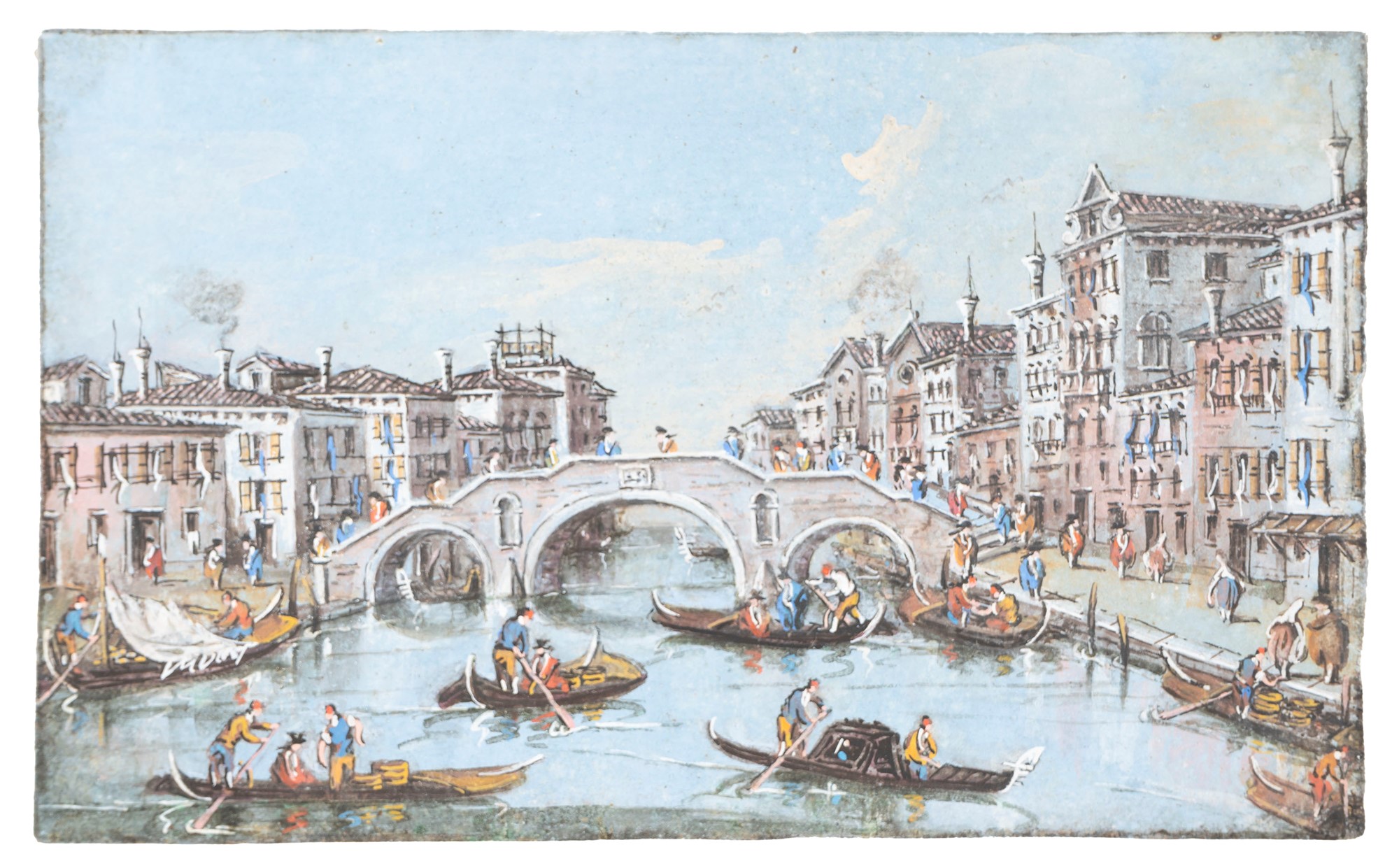 Giacomo Guardi (Venezia 1764-1835) - Venice, Three Arches Bridge