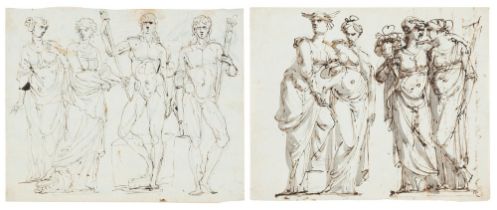 Giacomo Rossi (Bologna 1748-1817) - Studies for classical scenes