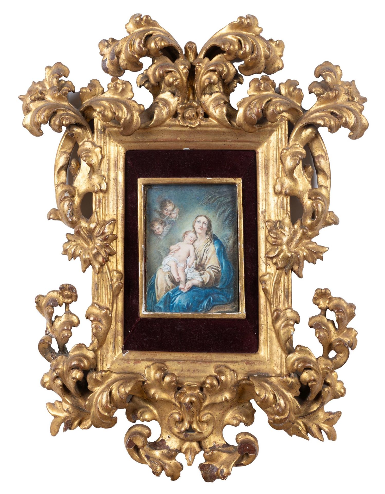 Italian School, XIX Century - Madonna with Child and angels