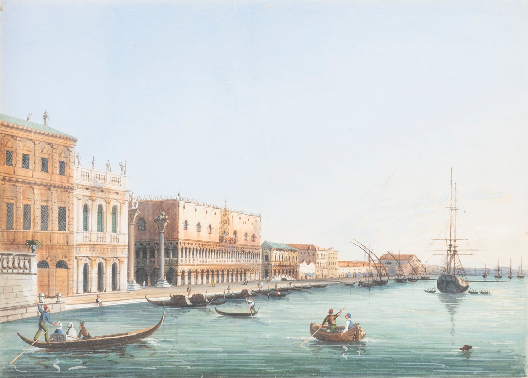 Venetian school, nineteenth century - Venice, Piazza San Marco; and Venice, San Marco Basin - Image 5 of 7