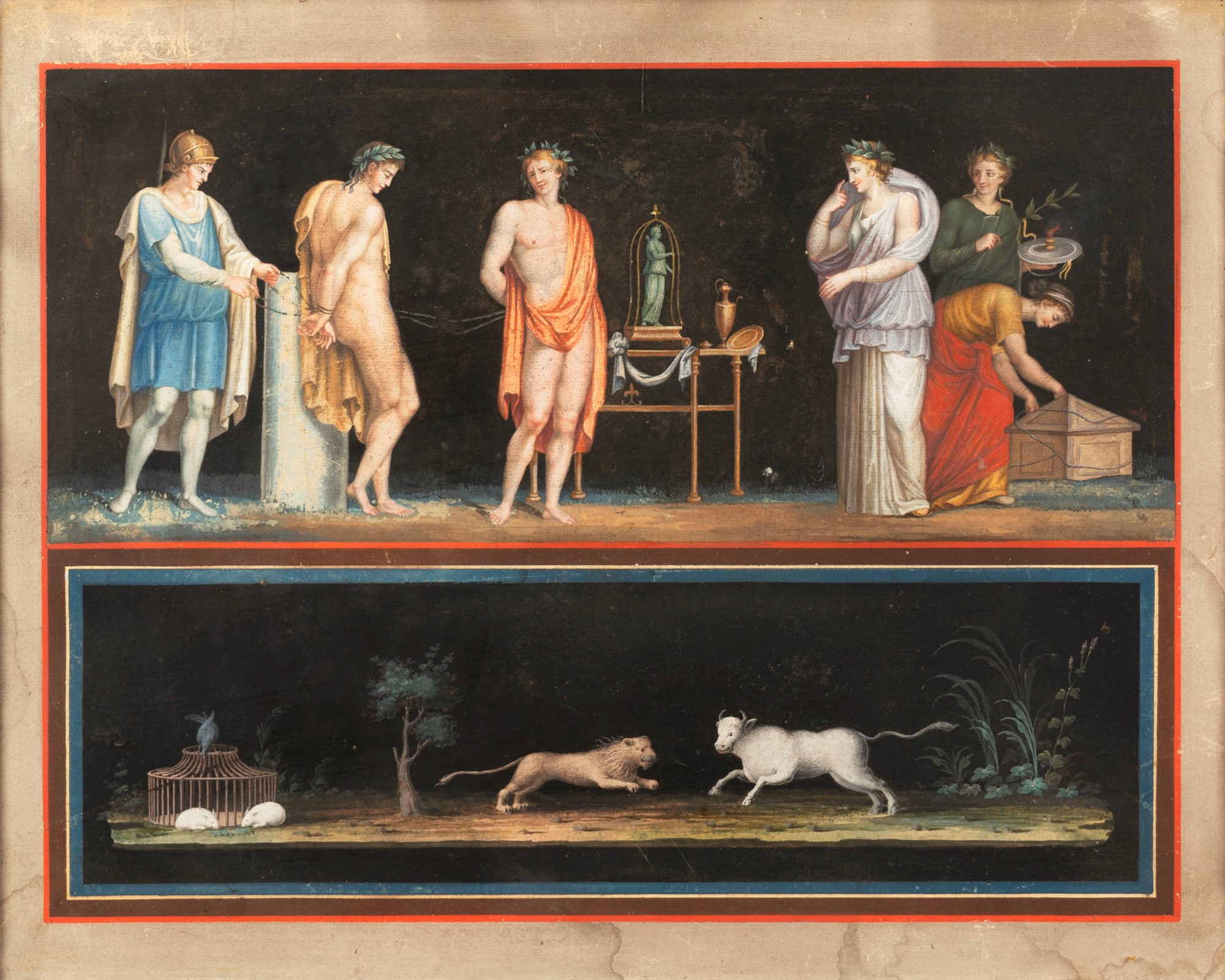 Neoclassical Artist - Two classic scenes: Roman rite; and Apollo and Marsyas - Image 2 of 7