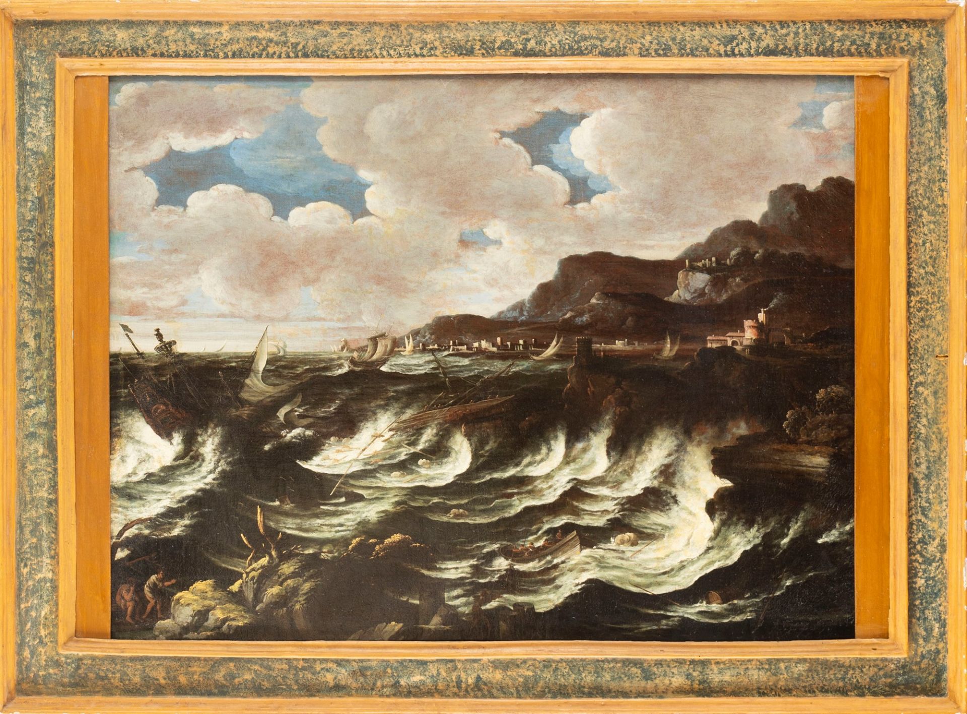 Circle of Pieter Mulier, known as the Tempest (Haarlem 1637 – Milan 1701) - Storm with sailing ships - Bild 2 aus 3