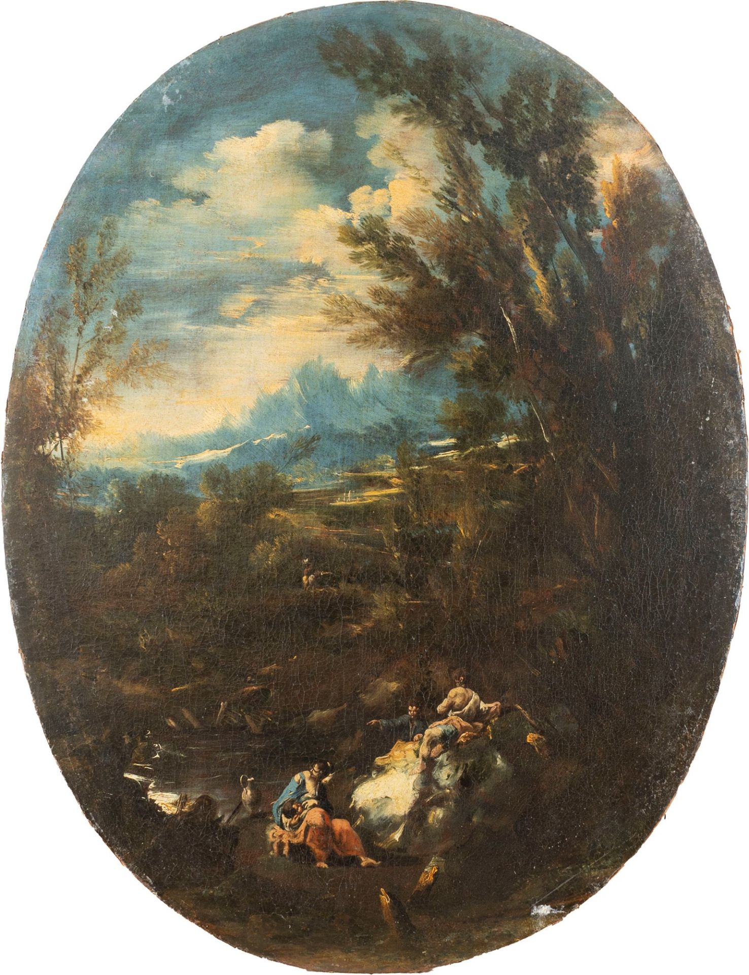 Attributed to Antonio Francesco Peruzzini (Ancona, 1643 or 1646 – Milan, 1724) - Two wooded landscap - Bild 2 aus 5