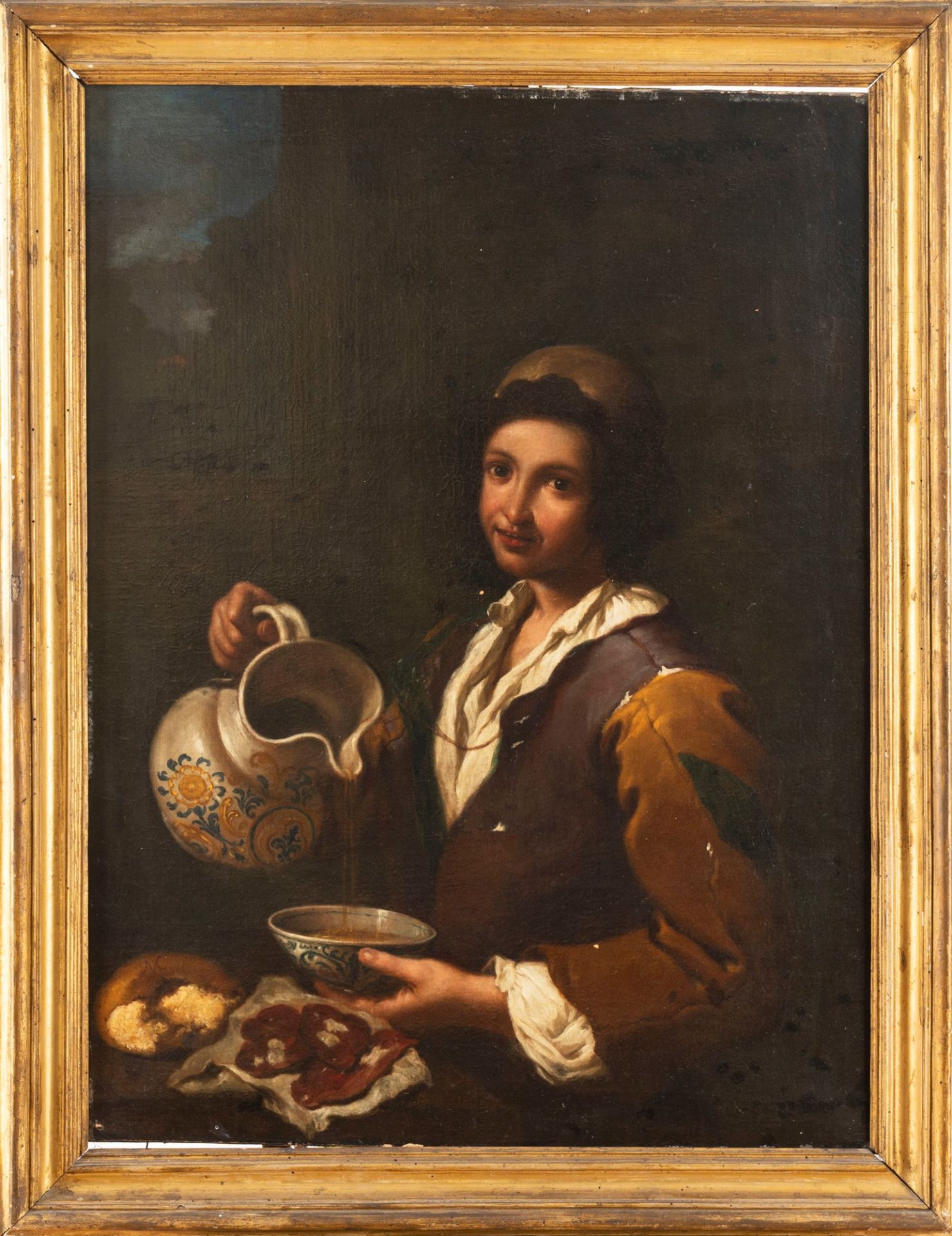 Antonio Mercurio Amorosi (Comunanza 1660-Roma 1738) - Boy with jug - Image 2 of 3