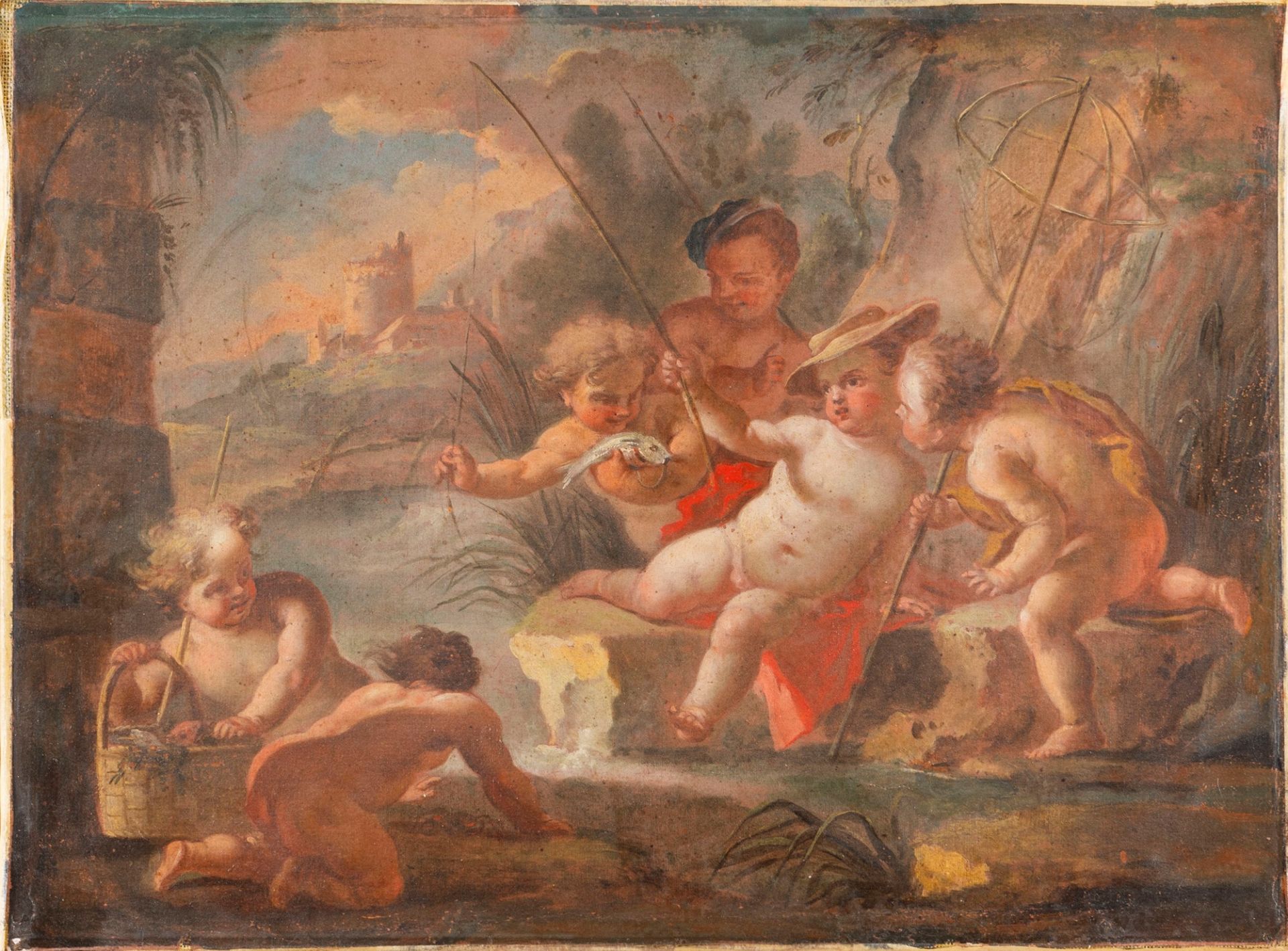 Neapolitan school, eighteenth century - Playing Cherubs