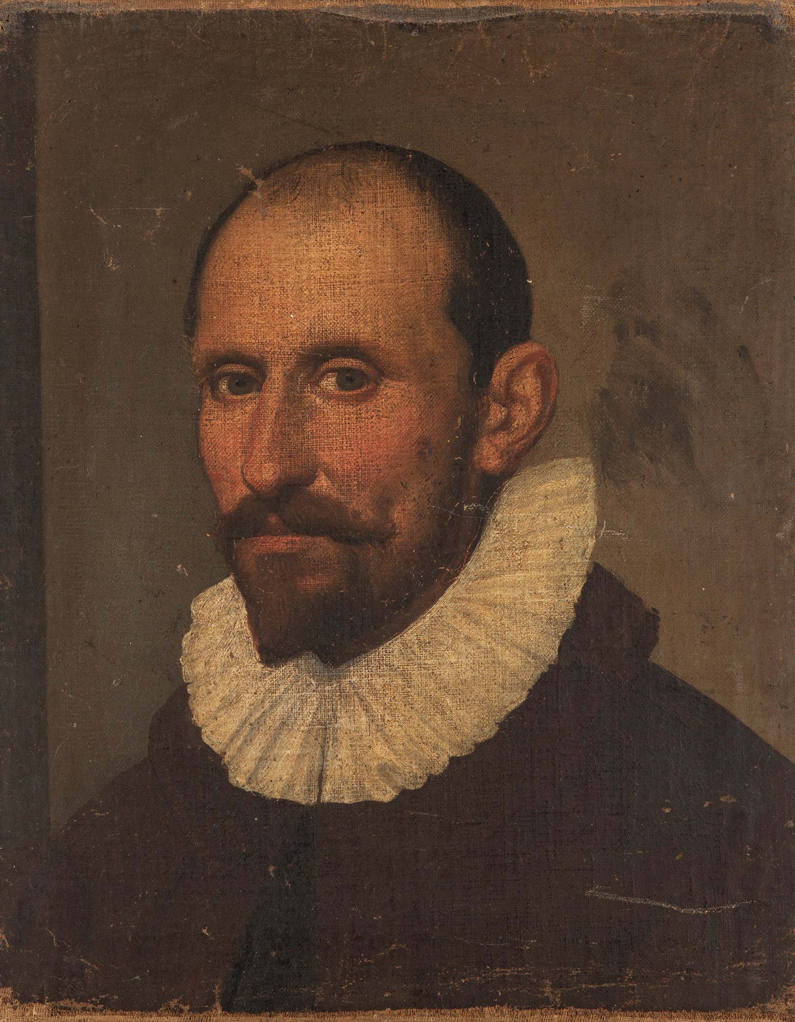 Manner of Giovanni Battista Moroni - Portrait of a man with a ruff