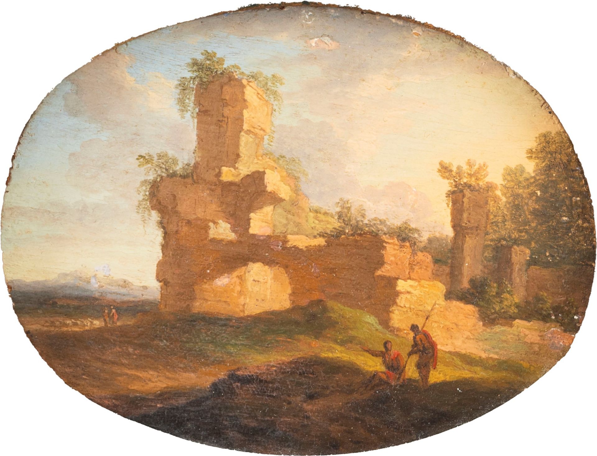Circle of Jan Frans van Bloemen, known as Horizon - Landscape with ruins