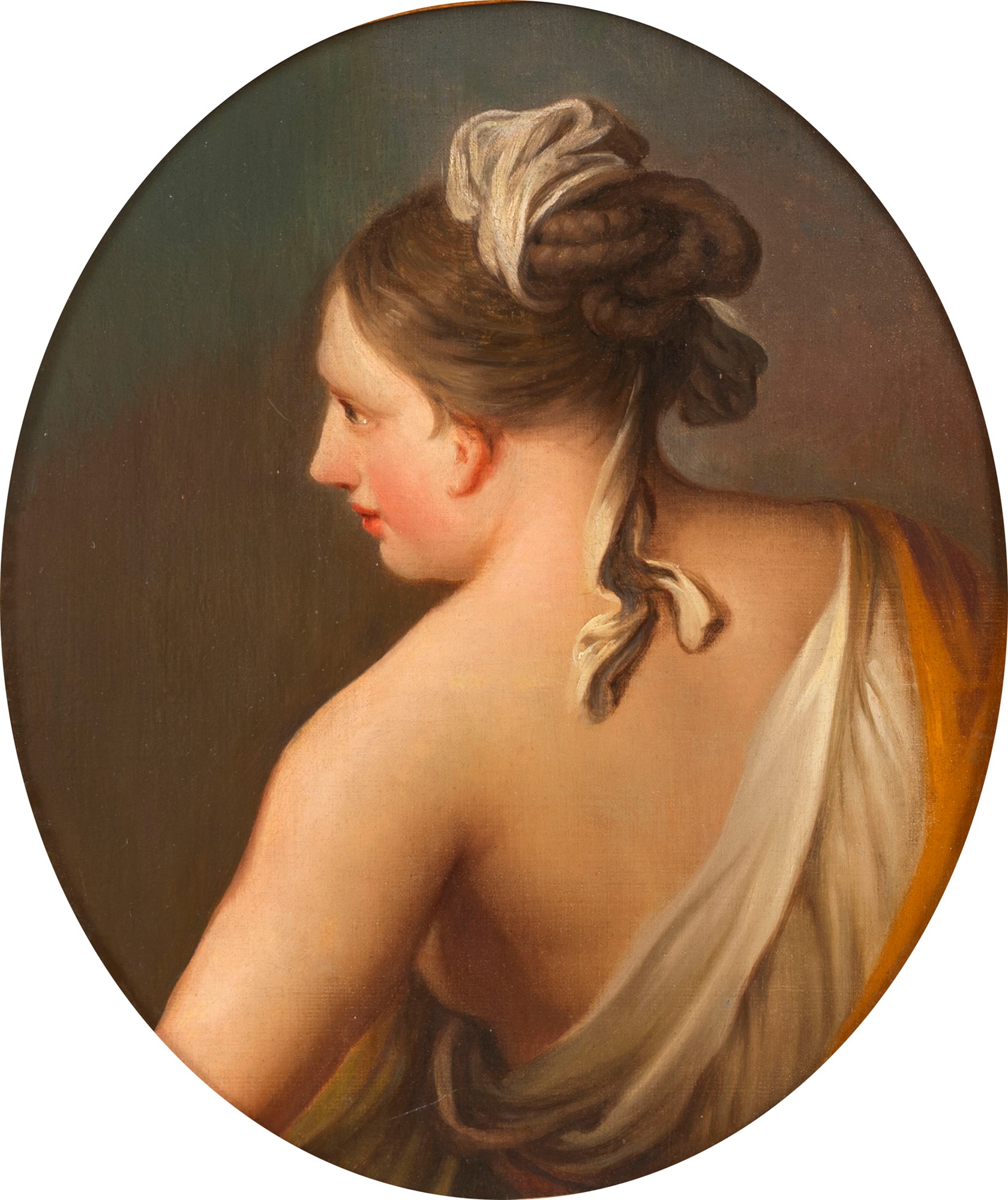 English school, late eighteenth century - early nineteenth century - Young woman from behind