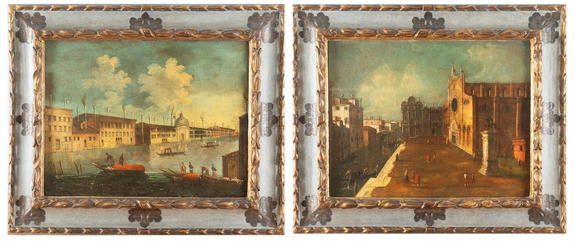 Manner of Antonio Canal, known as Canaletto - Two views of Venice