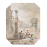Jules-Frédéric Bouchet (Parigi 1799-1860) - Baths of a Pompeian villa