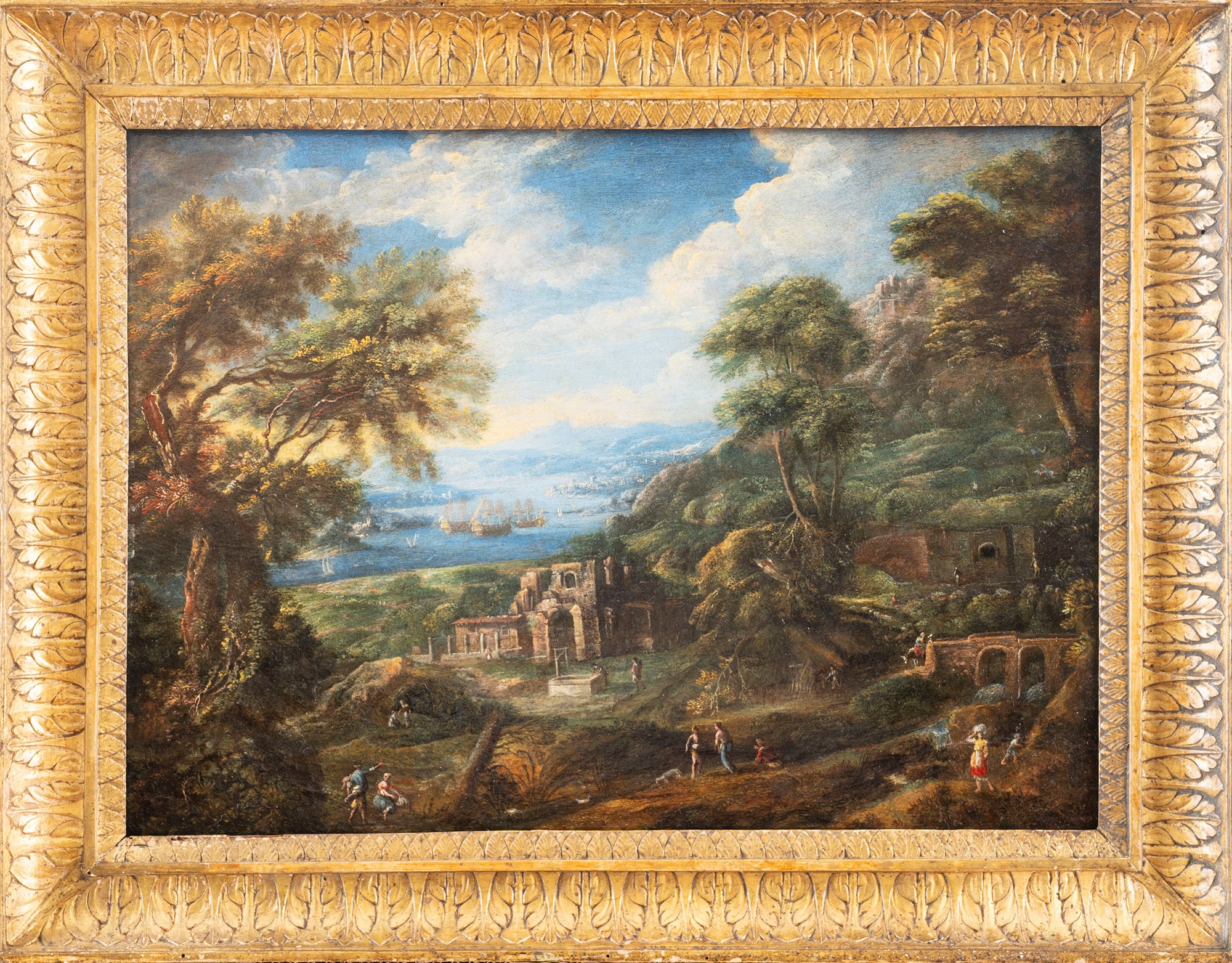 German School, XVII Century - Landscape with farmhouse and river in the distance - Image 2 of 3