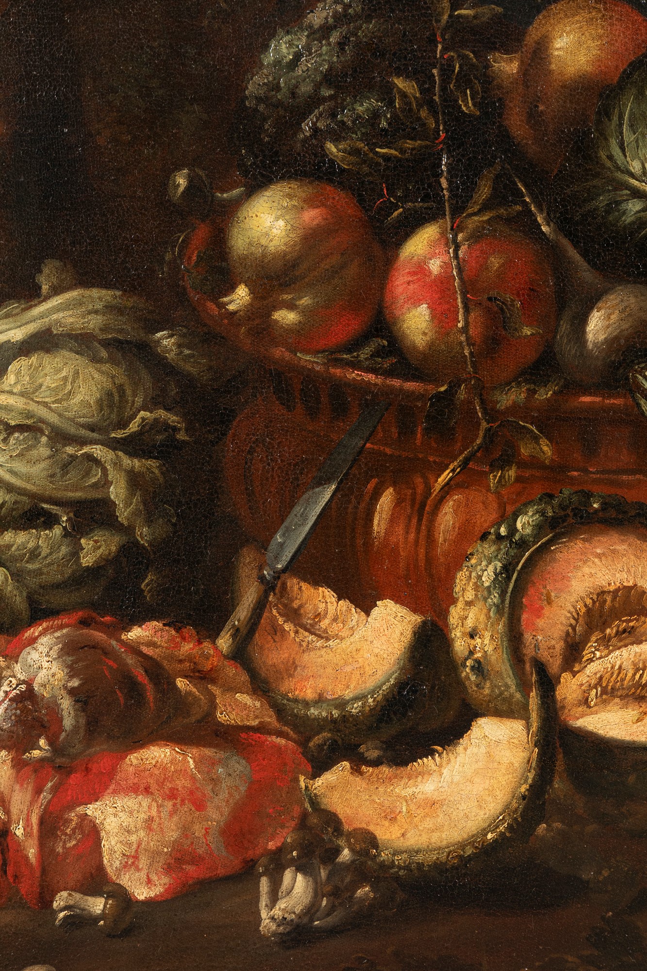 Felice Boselli (Piacenza 1650-Parma 1732) - Entrails, vegetables and fruits with a owl - Image 5 of 7