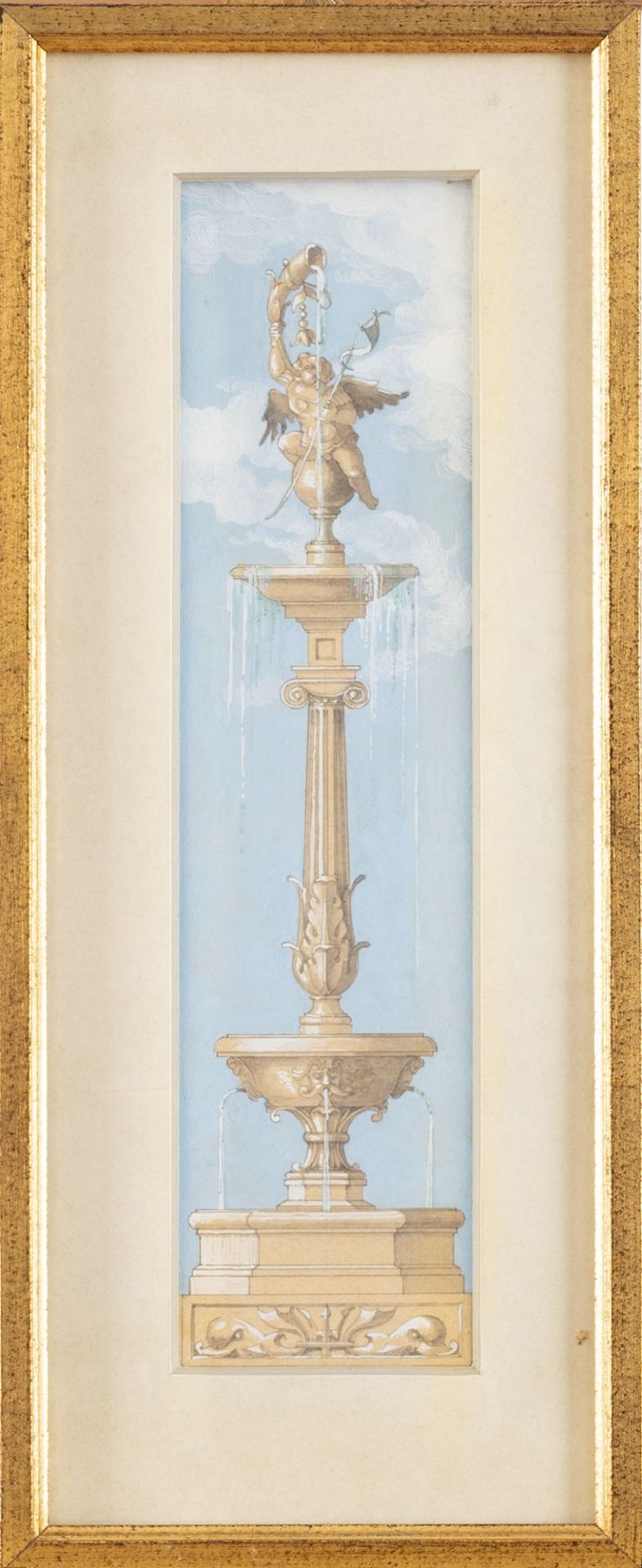 Jules-Frédéric Bouchet (Parigi 1799-1860) - Study for a fountain - Image 2 of 3