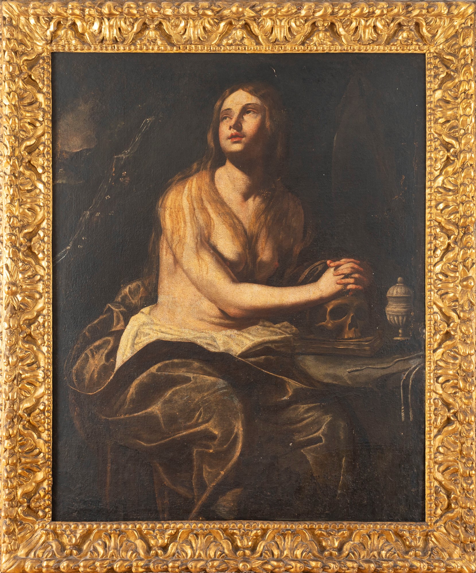 Neapolitan school, XVII century - Penitent Magdalene in the desert - Image 2 of 3