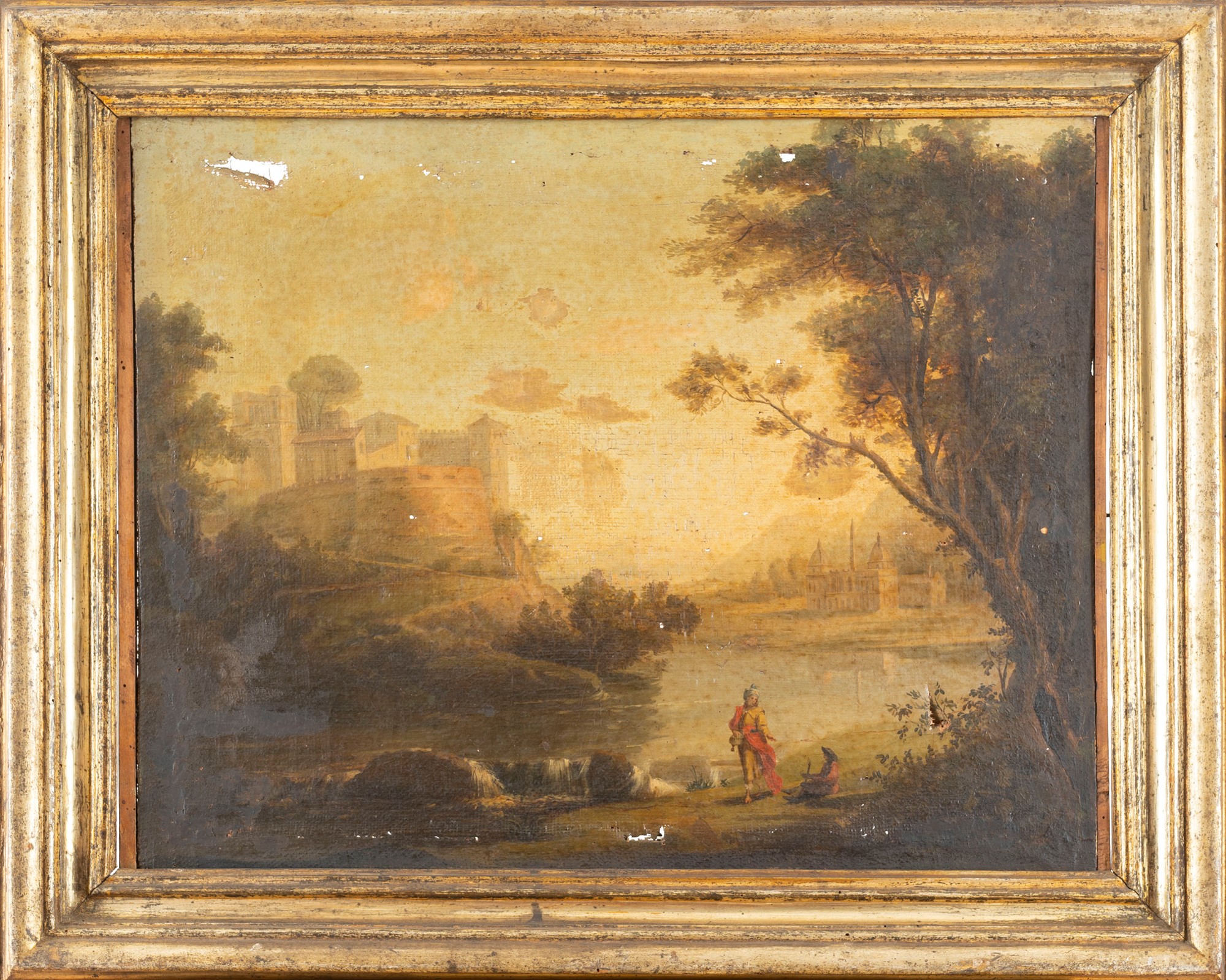 Italian school, late eighteenth century - early nineteenth century - Two Arcadian landscapes with by - Image 3 of 7