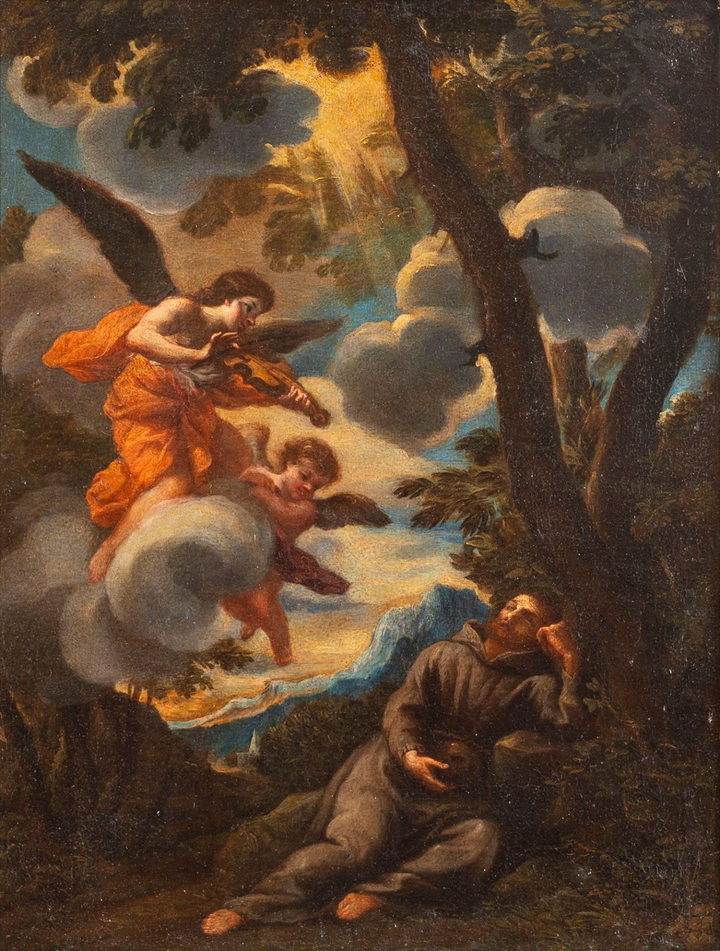 Guillaume Courtois (Saint-Hippolyte 1628-Roma 1679) - Ecstasy of Saint Francis of Assisi