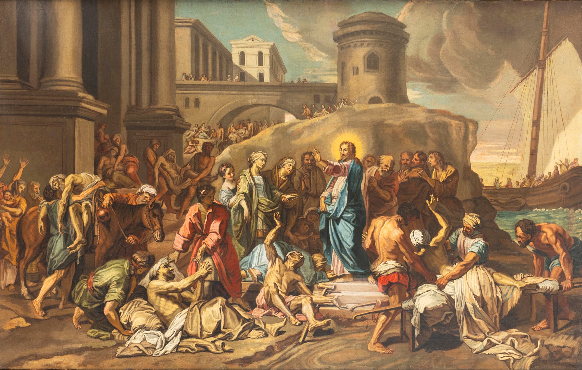 Neapolitan school, eighteenth century - Jesus heals the crippled