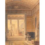 Jules-Frédéric Bouchet (Parigi 1799-1860) - Tablinum of a Pompeian villa
