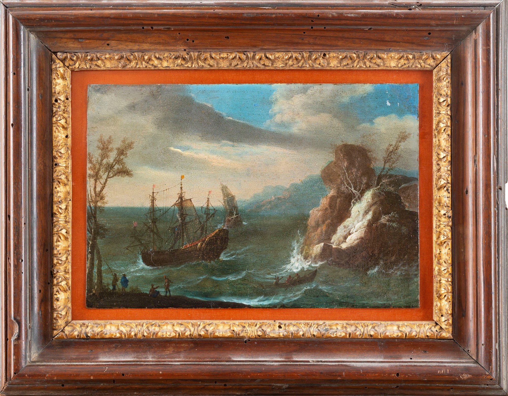 Attributed to Matthieu Van Plattenberg (Antwerp 1608 - Paris 1660) - Stormy sea - Image 2 of 3