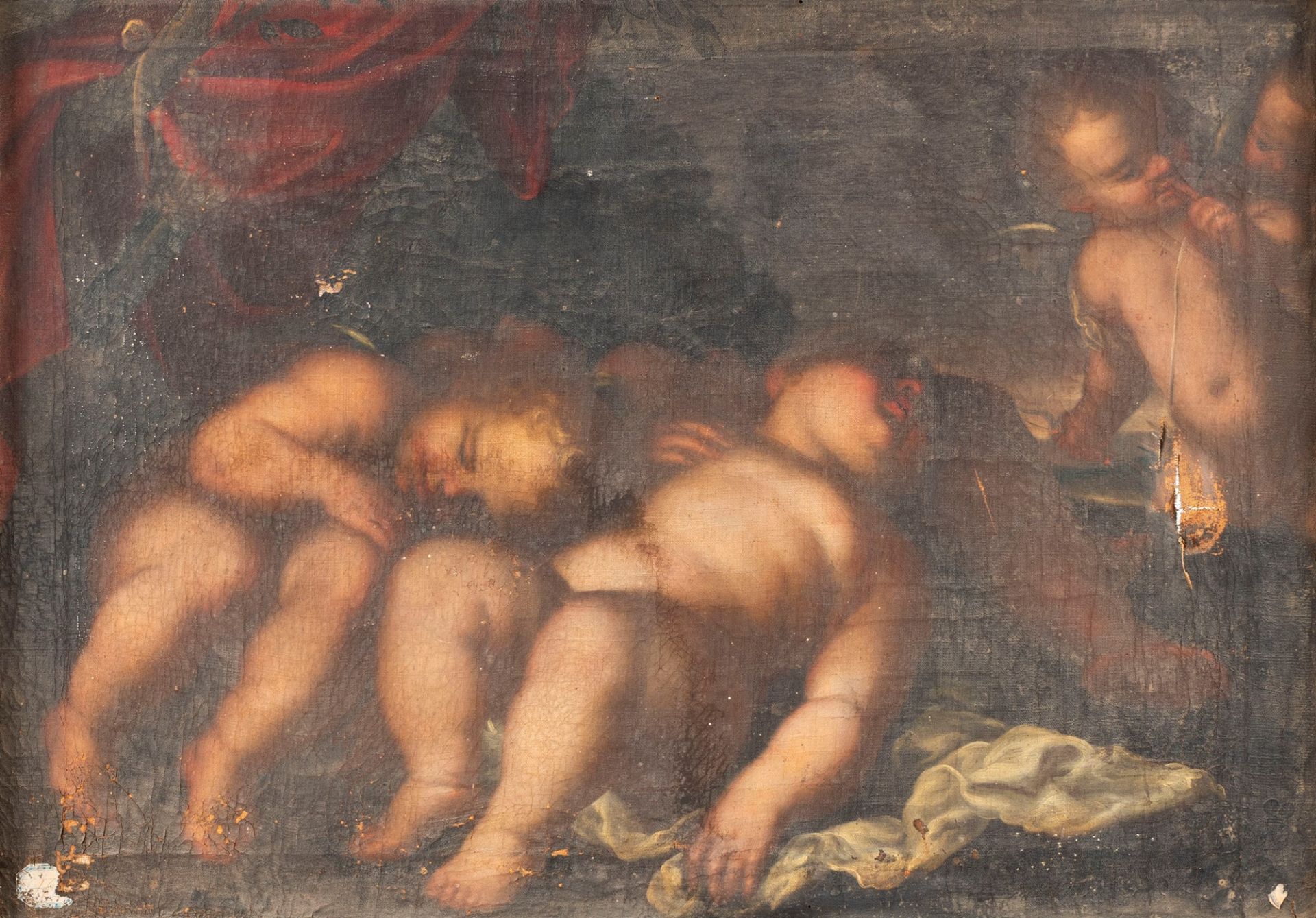 Genoese school, beginning of the seventeenth century - Playing Cherubs