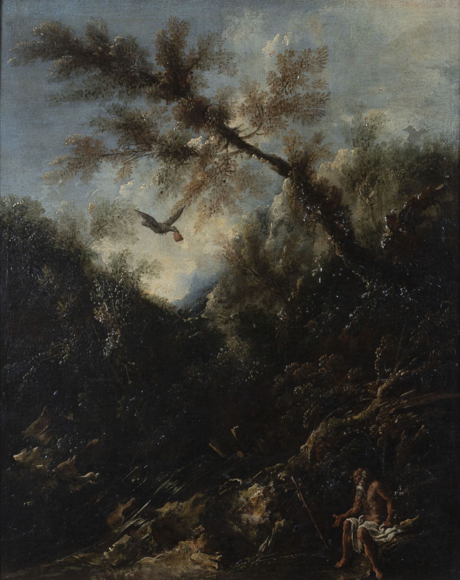 Antonio Francesco Peruzzini (Ancona 1643 o 1646-Milano 1724) - Saint Paul the Hermit and the raven