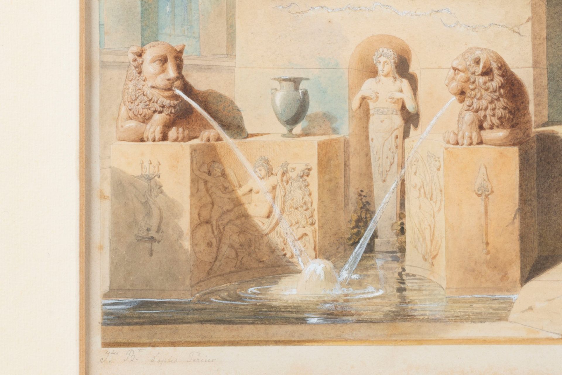 Jules-Frédéric Bouchet (Parigi 1799-1860) - Monumental fountain - Image 3 of 4