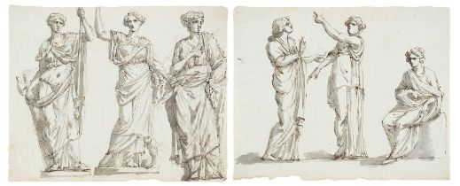 Giacomo Rossi (Bologna 1748-1817) - Studies for classical scenes