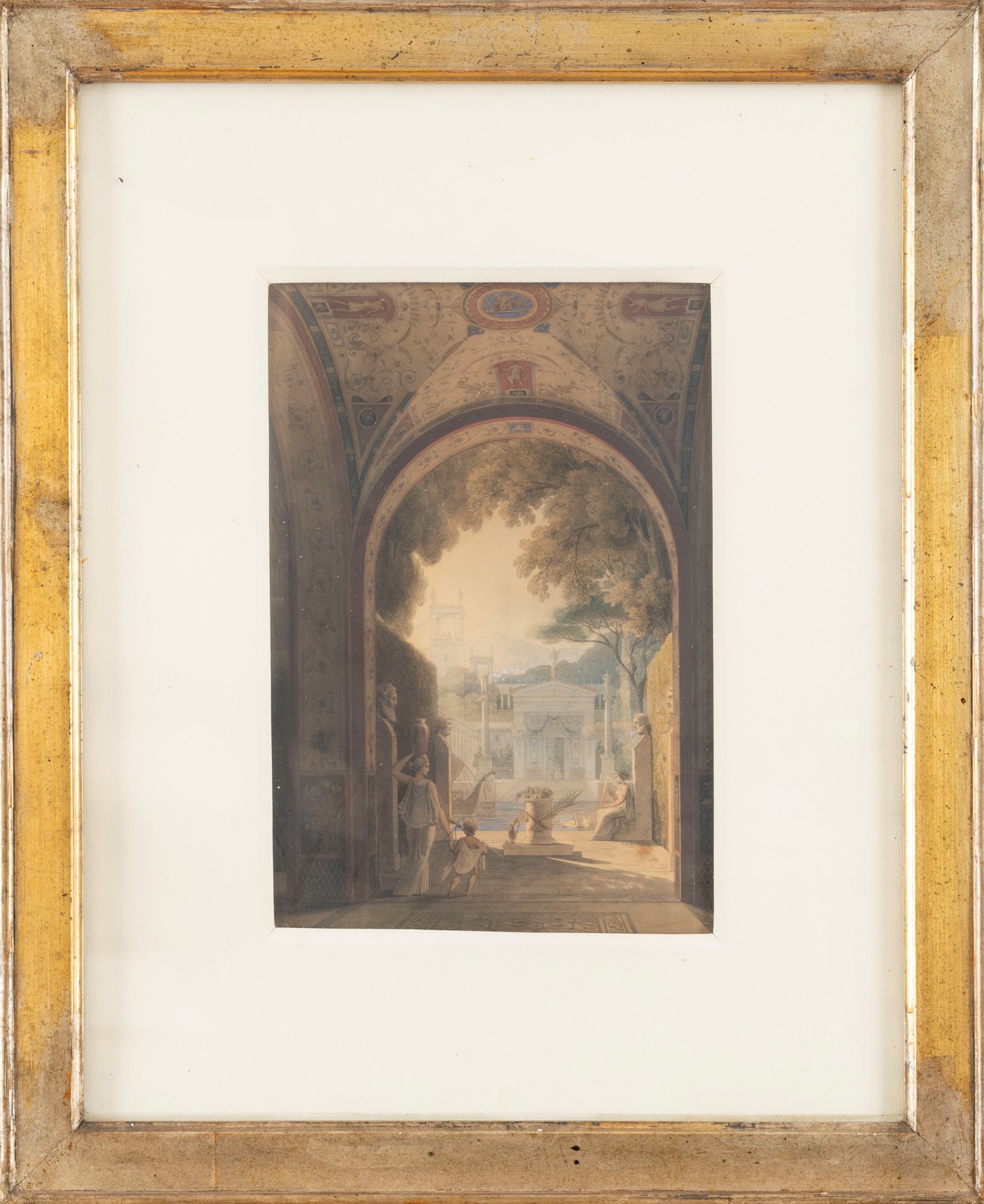 Jules-Frédéric Bouchet (Parigi 1799-1860) - Study for a classical city view - Image 3 of 4