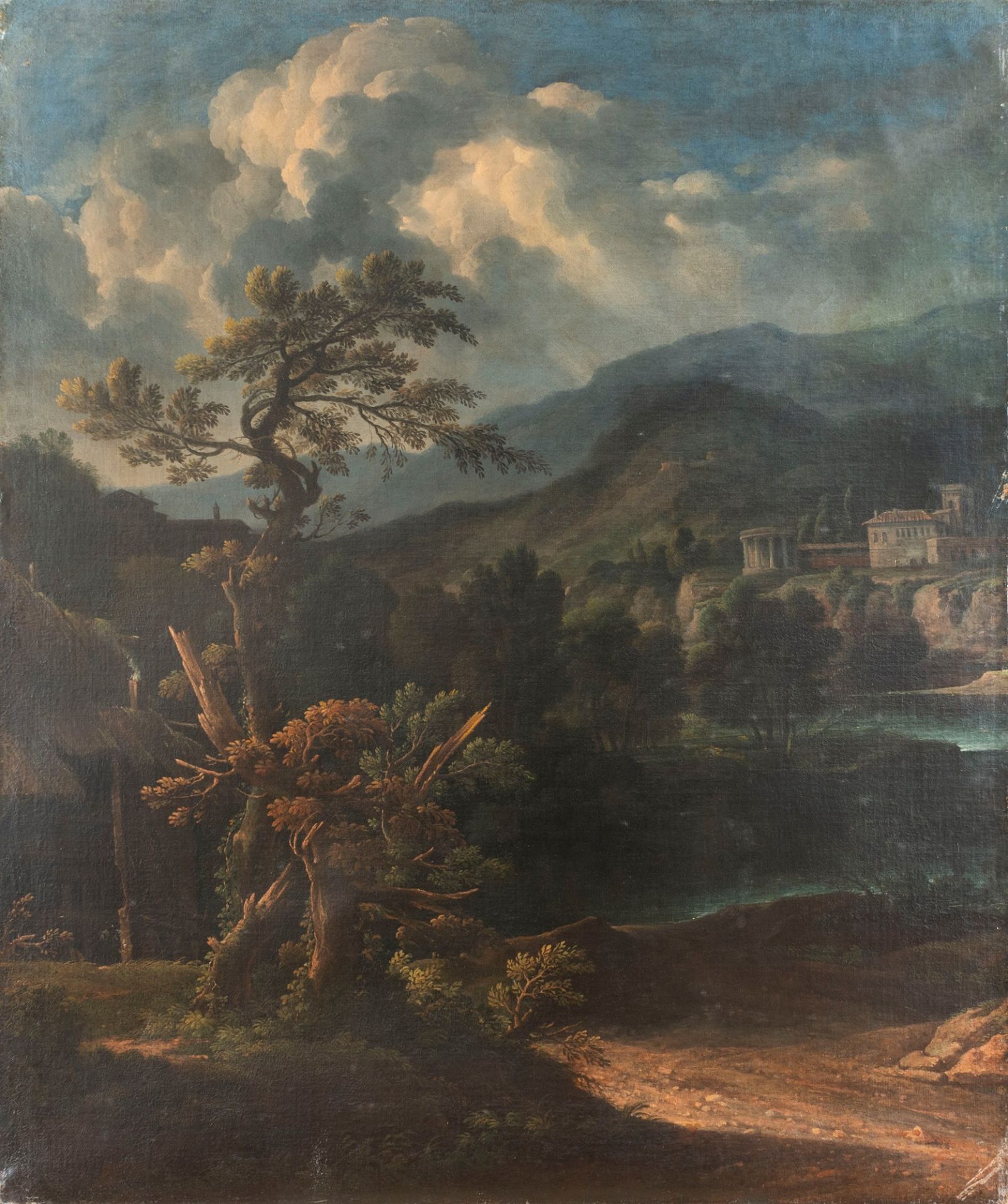 Attributed to Pieter Mulier known as the Tempest (Haarlem, 1637 – Milan, 1701) - Forest landscape wi