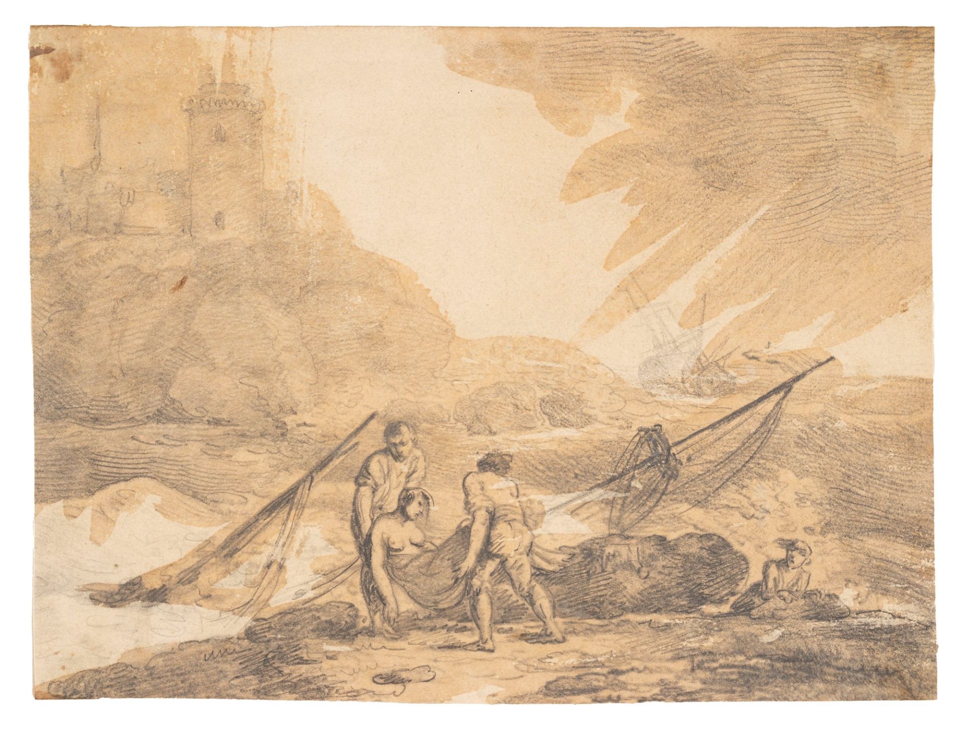 Attributed to Adrien Manglard (Lyon 1695 – Rome 1760) - Shipwreck scene