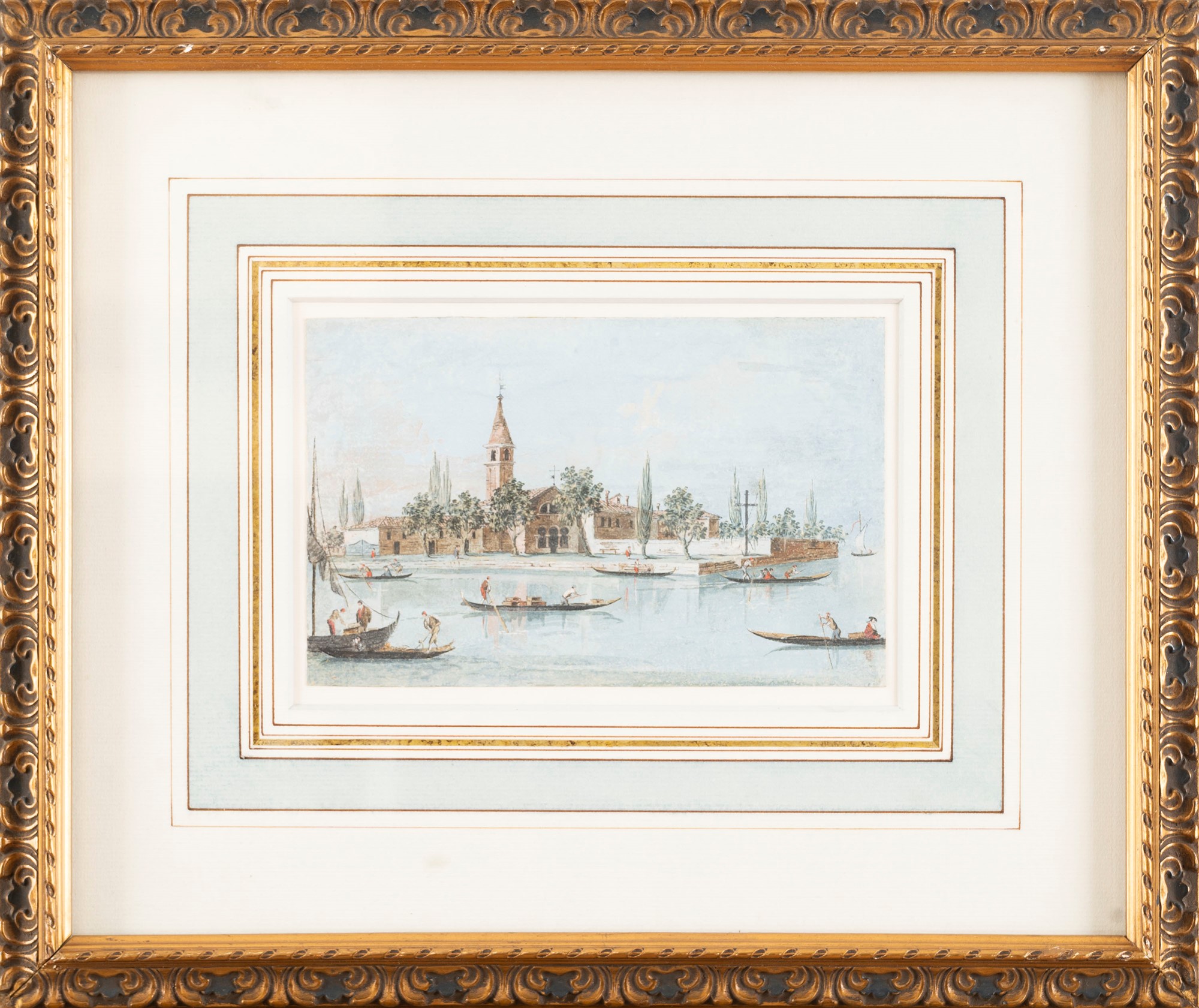Giacomo Guardi (Venezia 1764-1835) - Venice, San Francesco Island of the Desert - Image 2 of 3