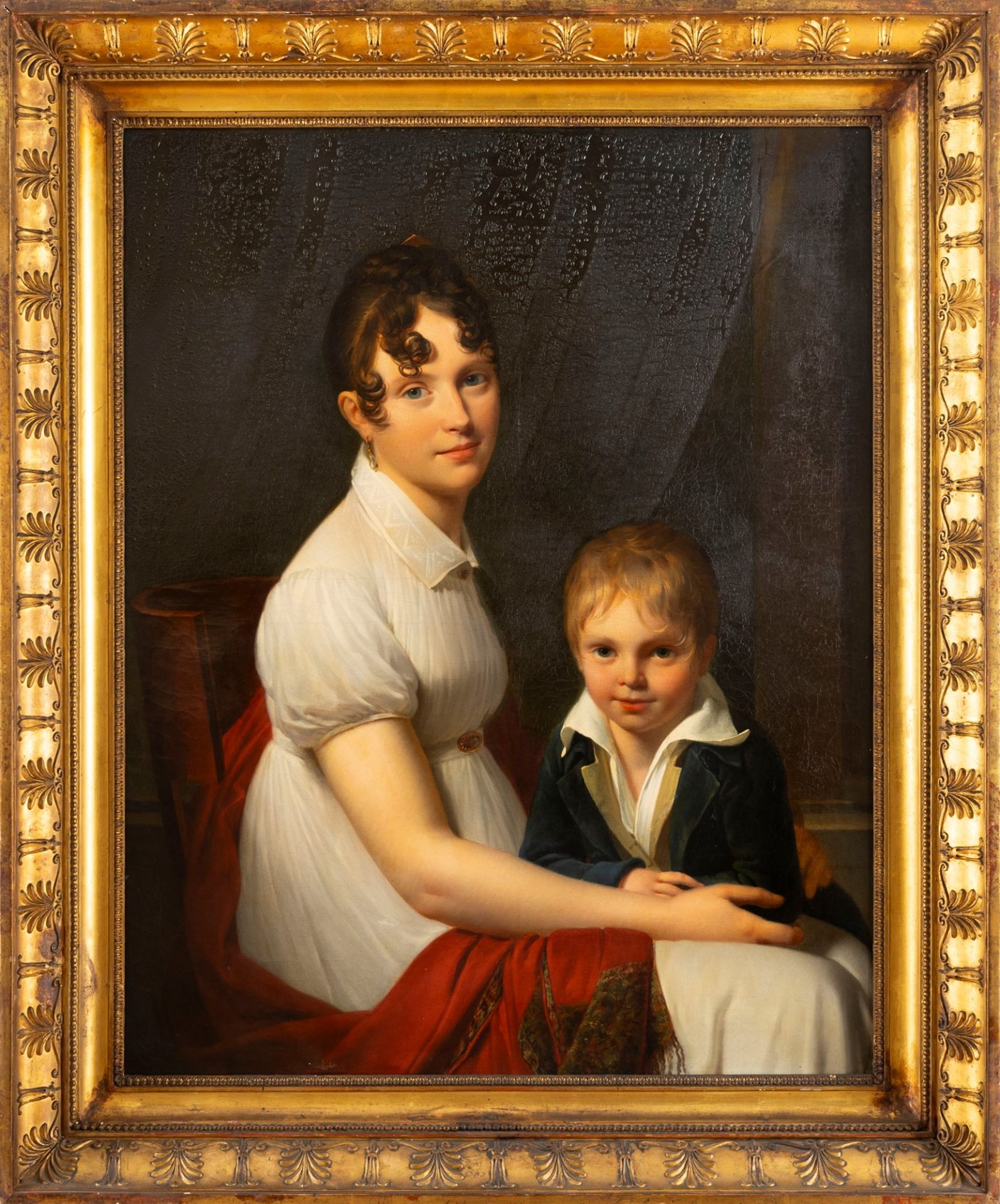 Louis André Gabriel Bouchet (Parigi 1759-1842) - Portrait of a gentlewoman sitting with her son - Bild 2 aus 4