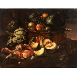 Felice Boselli (Piacenza 1650-Parma 1732) - Entrails, vegetables and fruits with a owl