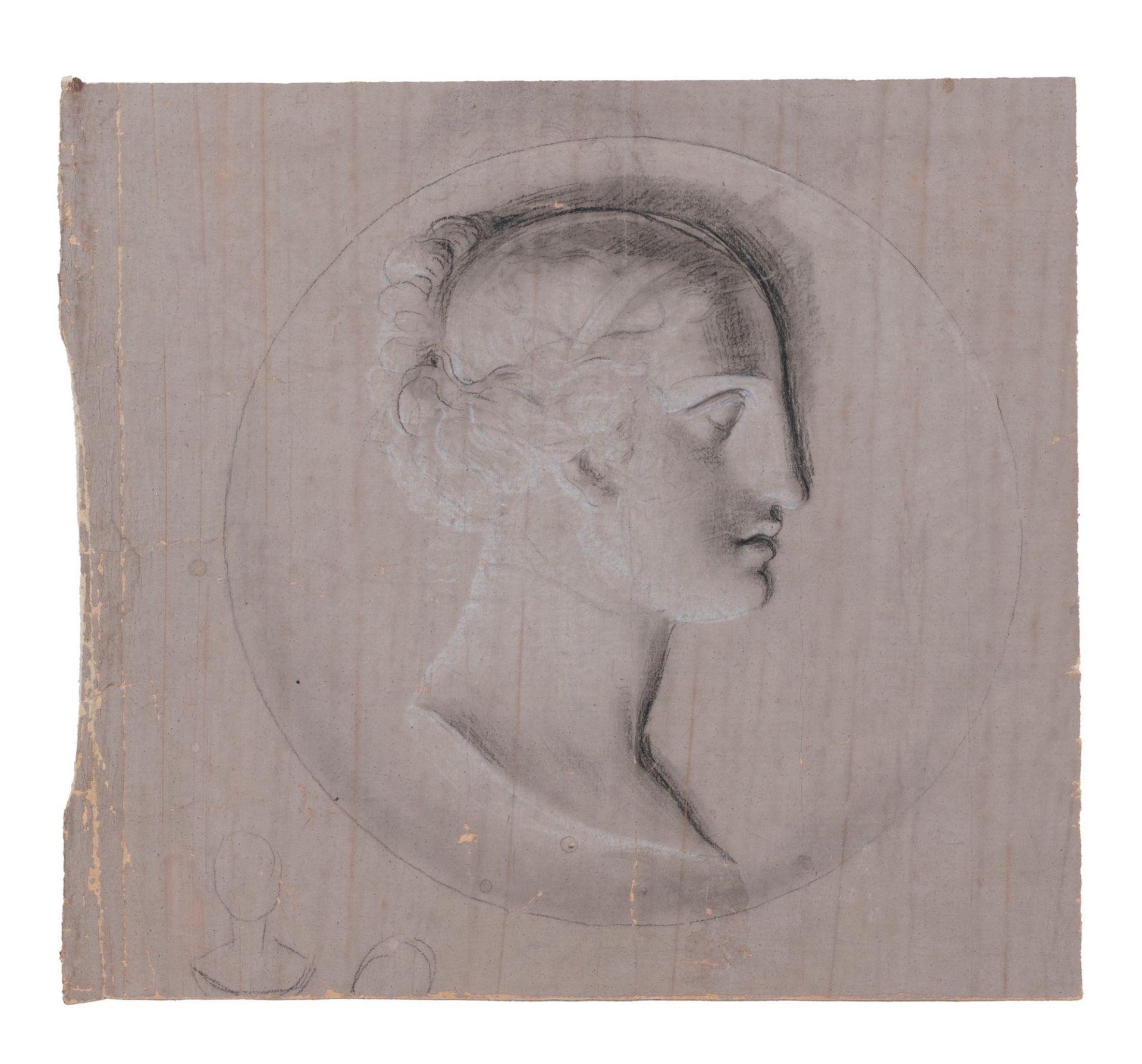 Neoclassical School - Medallion with female profile